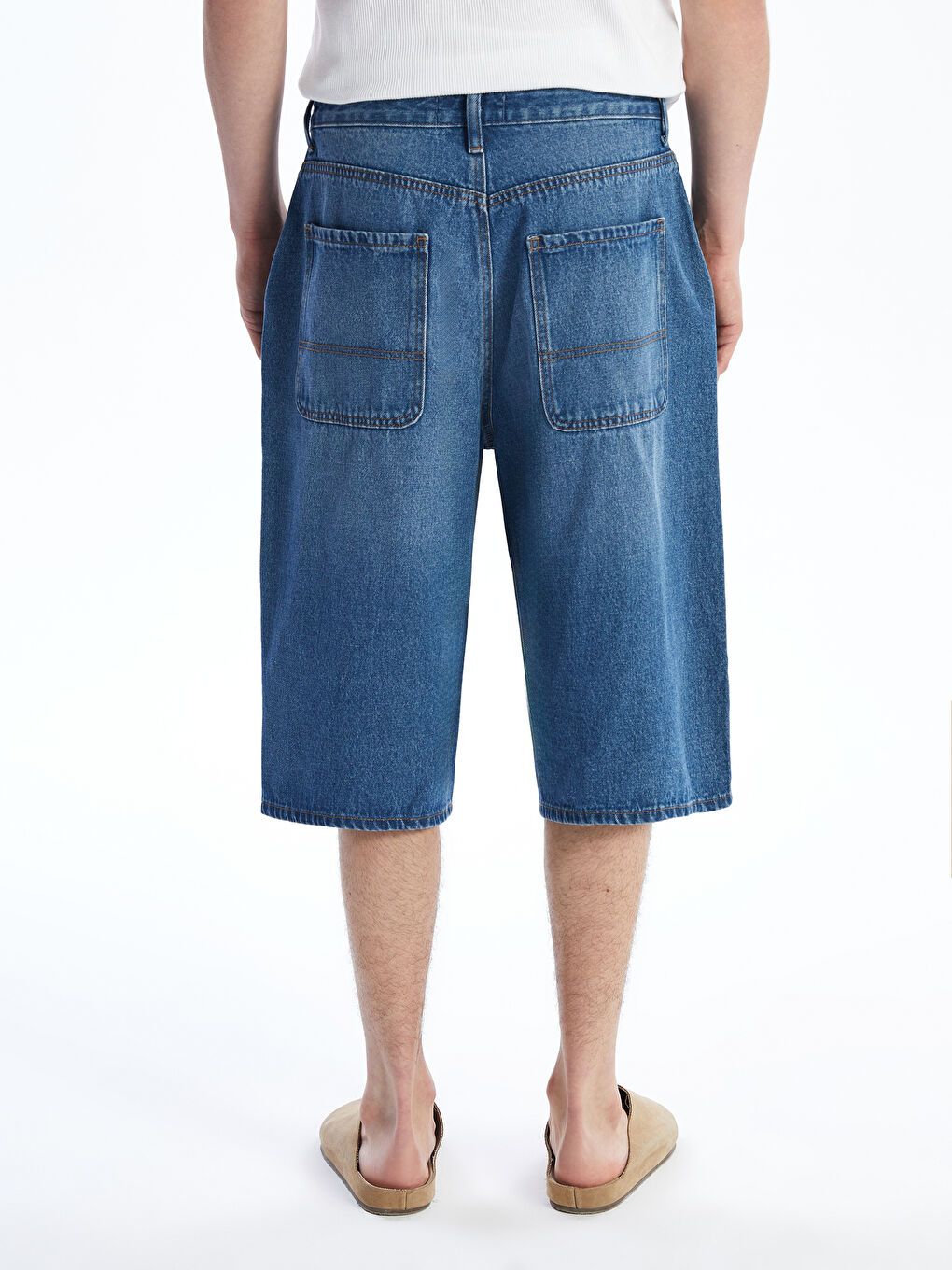 Relaxed Fit Men's Jean Shorts -S5EC62Z8-H45