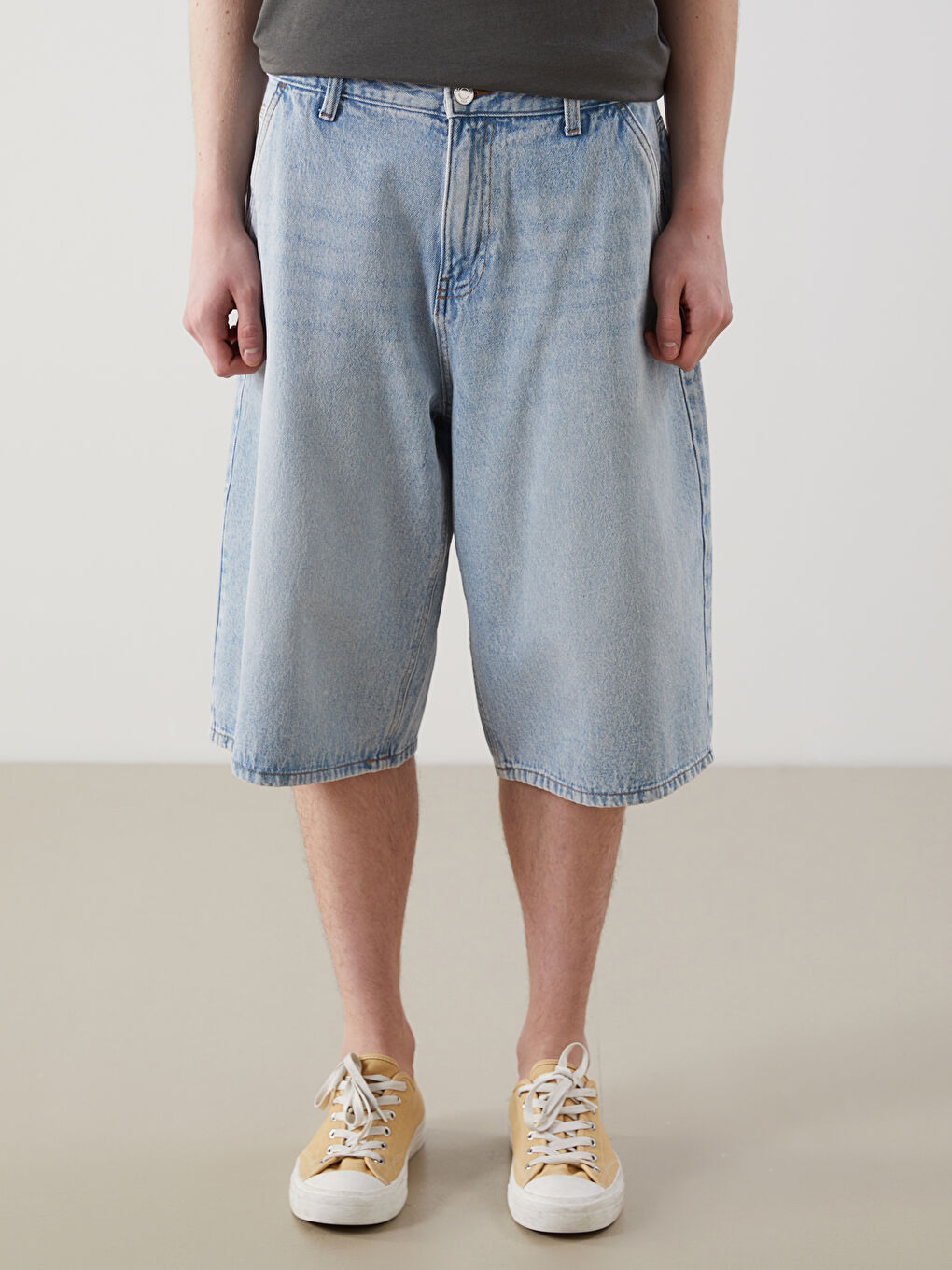 Relaxed Fit Men's Jean Shorts -S5EC63Z8-311