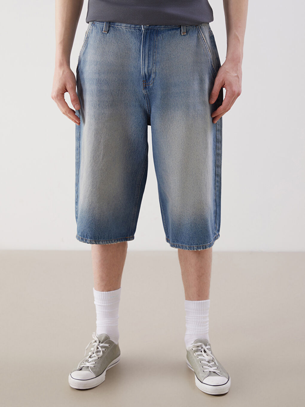 Relaxed Fit Men's Jean Shorts -S5EC64Z8-H45