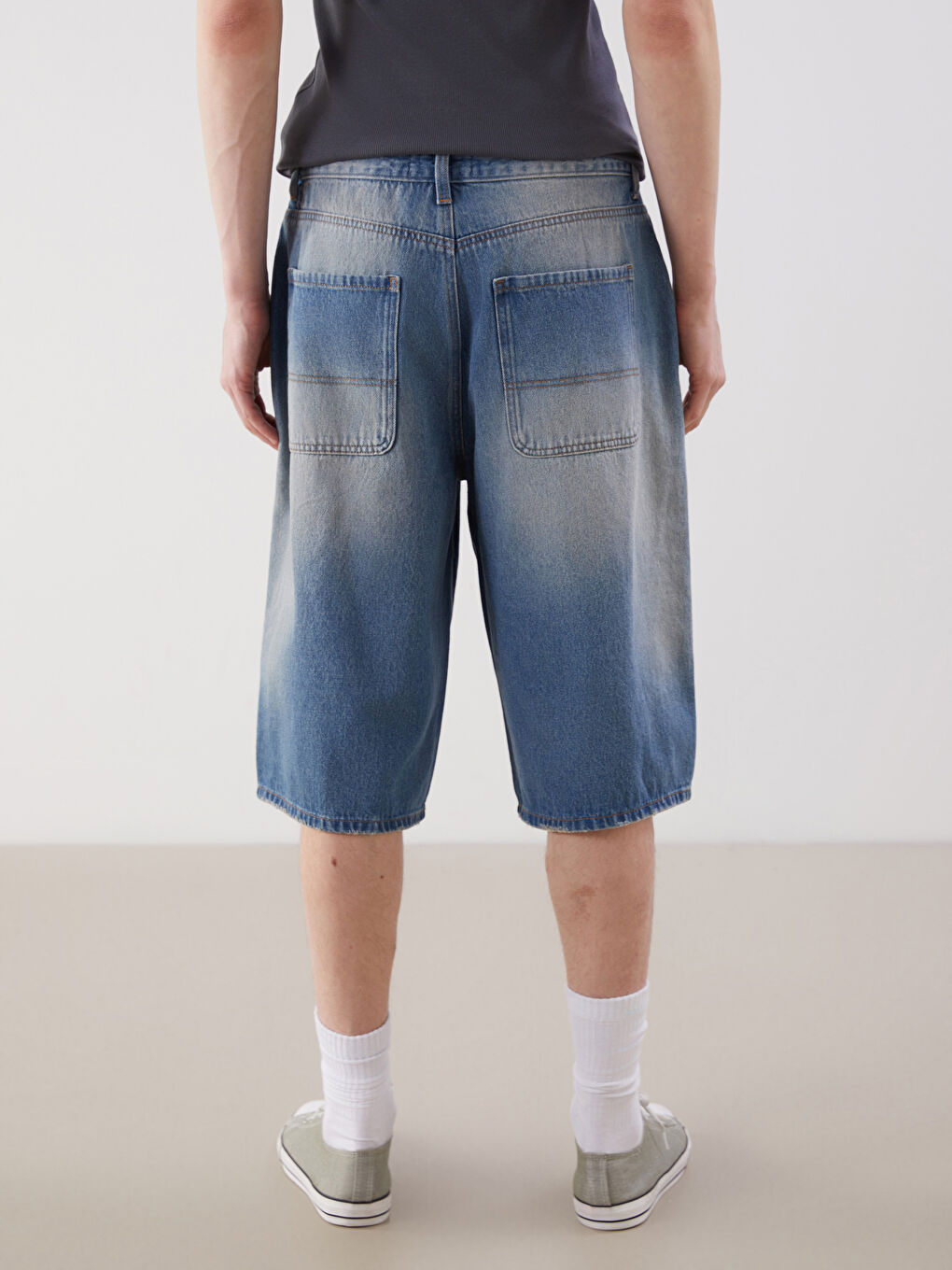 Relaxed Fit Men's Jean Shorts -S5EC64Z8-H45