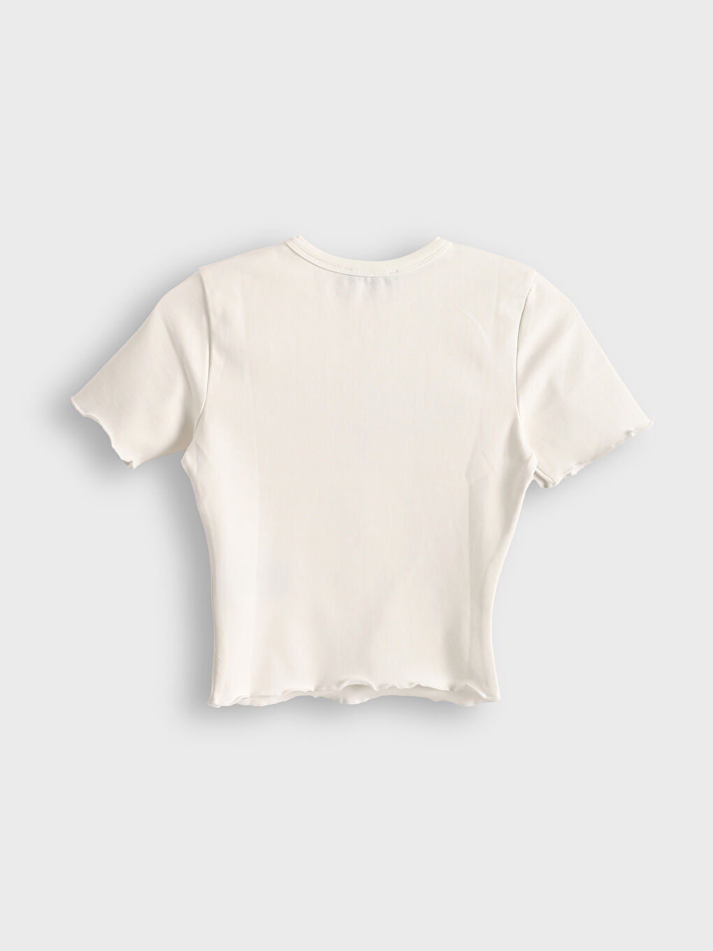 Crew Neck Printed Women's Crop Top -S5EC76Z8-FEW