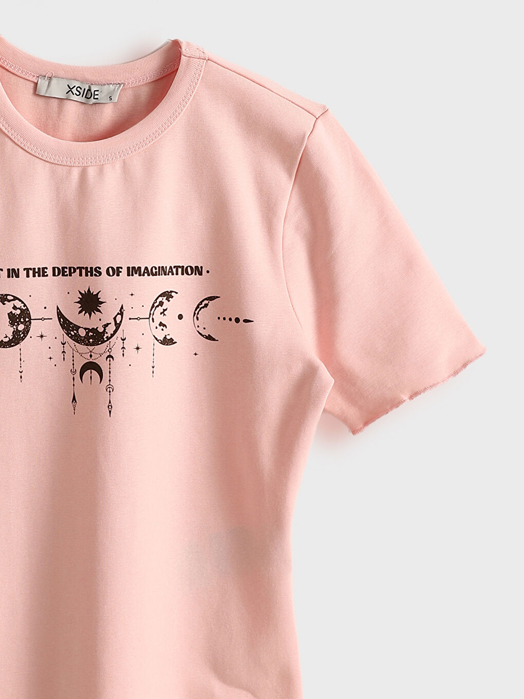Crew Neck Printed Women's Crop Top -S5EC76Z8-FUT