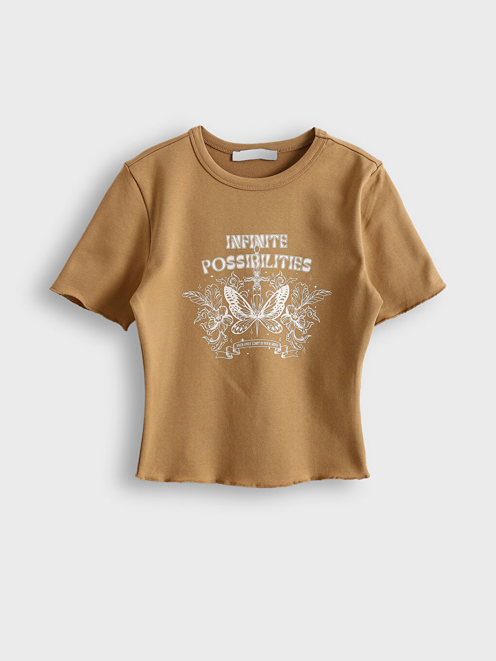 Crew Neck Printed Women's Crop Top -S5EC76Z8-JSA
