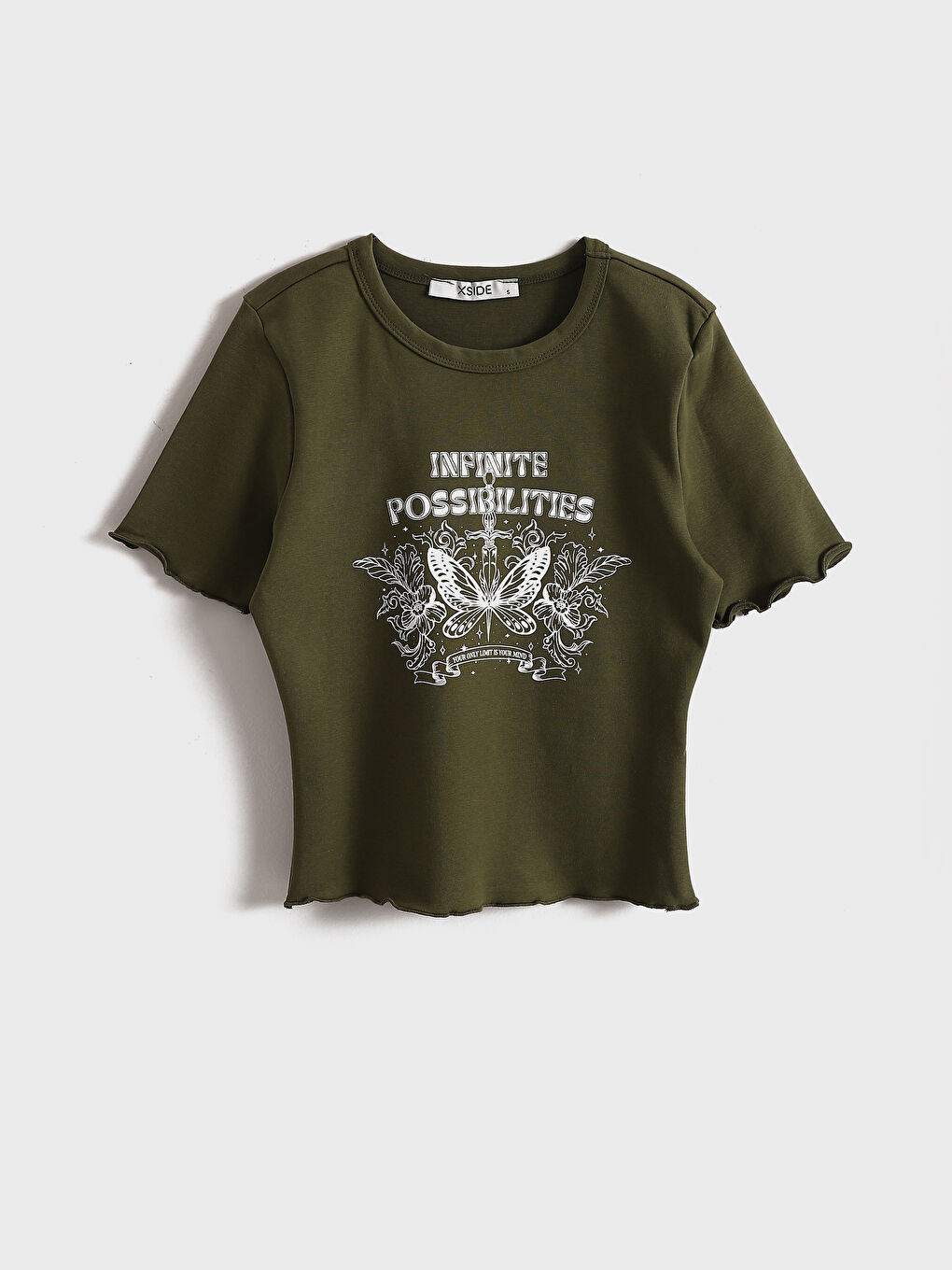 Crew Neck Printed Women's Crop Top -S5EC76Z8-H1Z