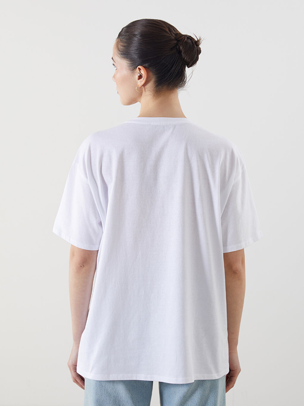 T-shirt Imprimé à Col Rond pour Femmes-3