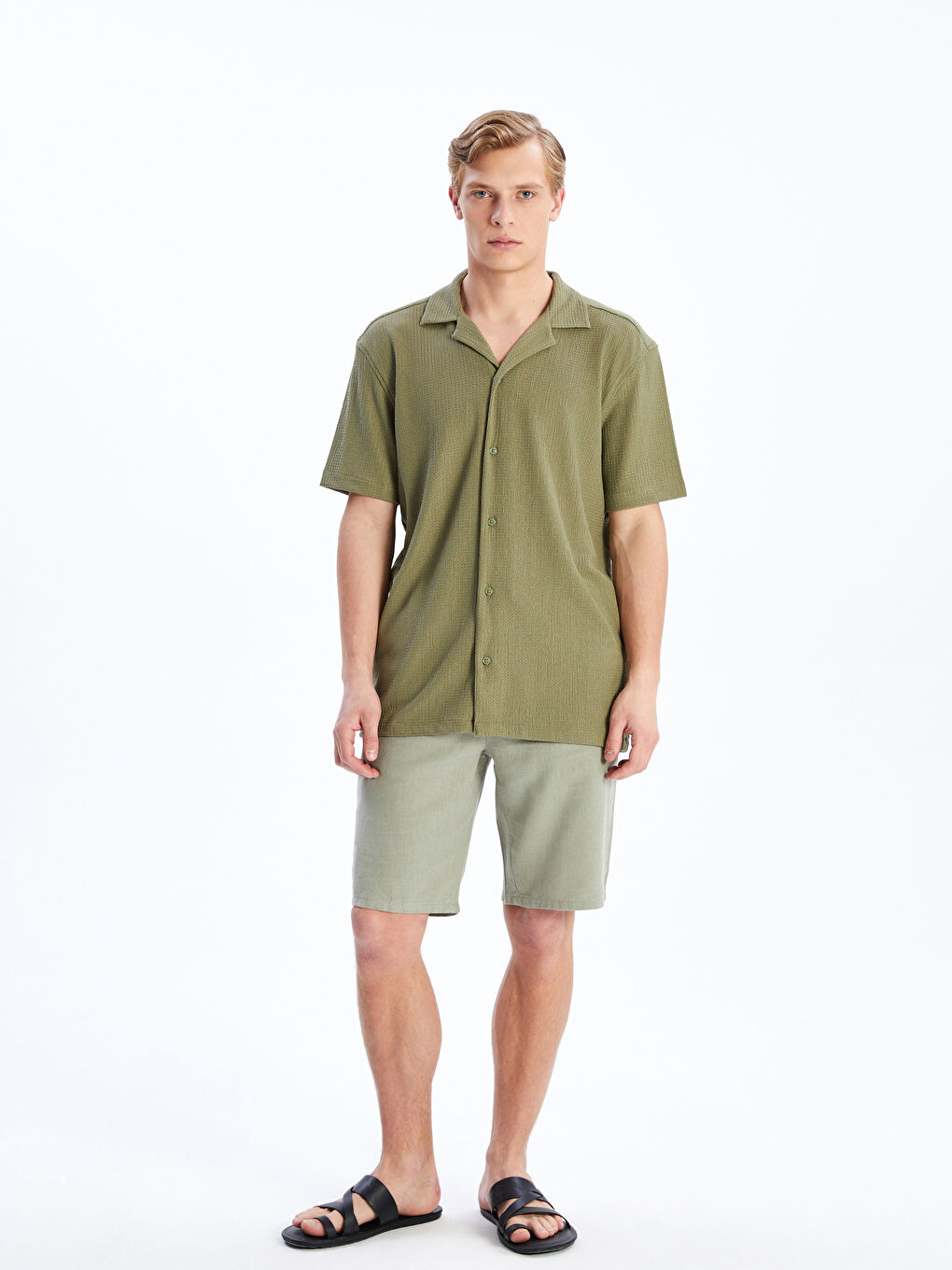 Regular Fit Short Sleeve Men's Shirt-1