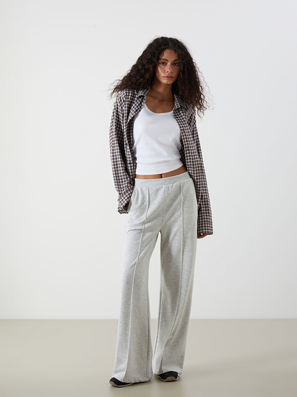 LC Waikiki Elasticated Waist Wide Leg Women's Sweatpants -S5ED20Z8-CT3