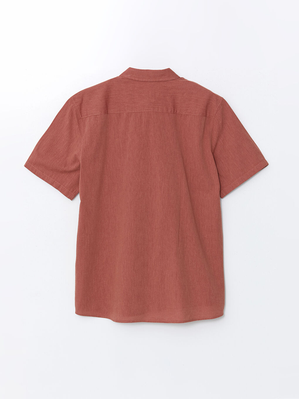 Regular Fit Short Sleeve Linen Blended Men's Shirt -S5ED23Z8-M1X