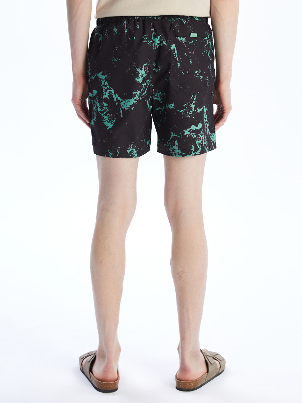 Short Patterned Men's Swimming Shorts -S5ED24Z8-LS6