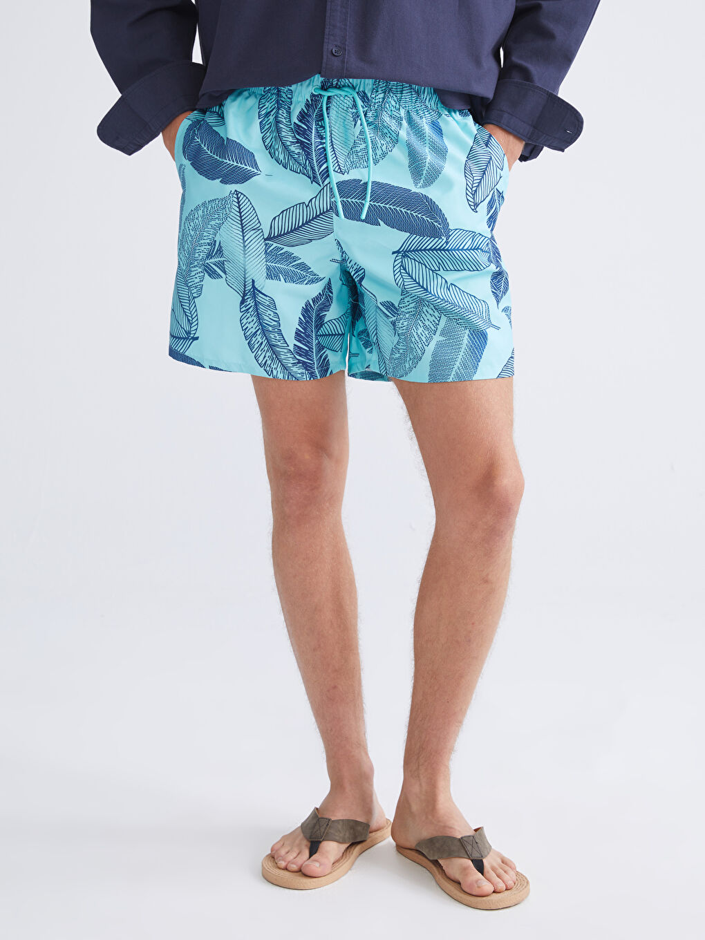 LCW SWIMWEAR شورت سباحة منقوش رجال -S5ED26Z8-LU0