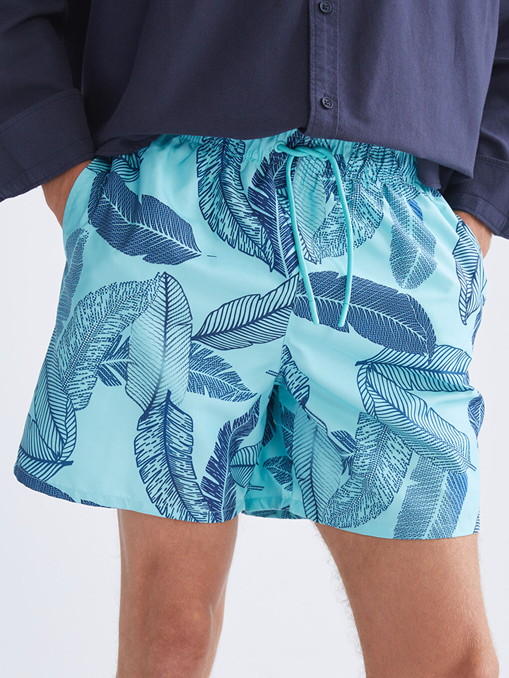 LCW SWIMWEAR شورت سباحة منقوش رجال -S5ED26Z8-LU0