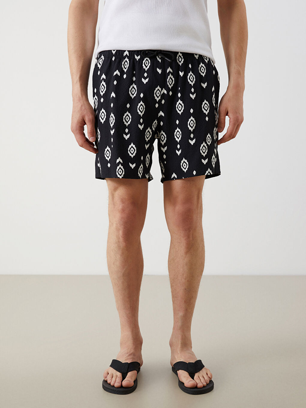 Short Patterned Men's Swimming Shorts -S5ED30Z8-LQJ