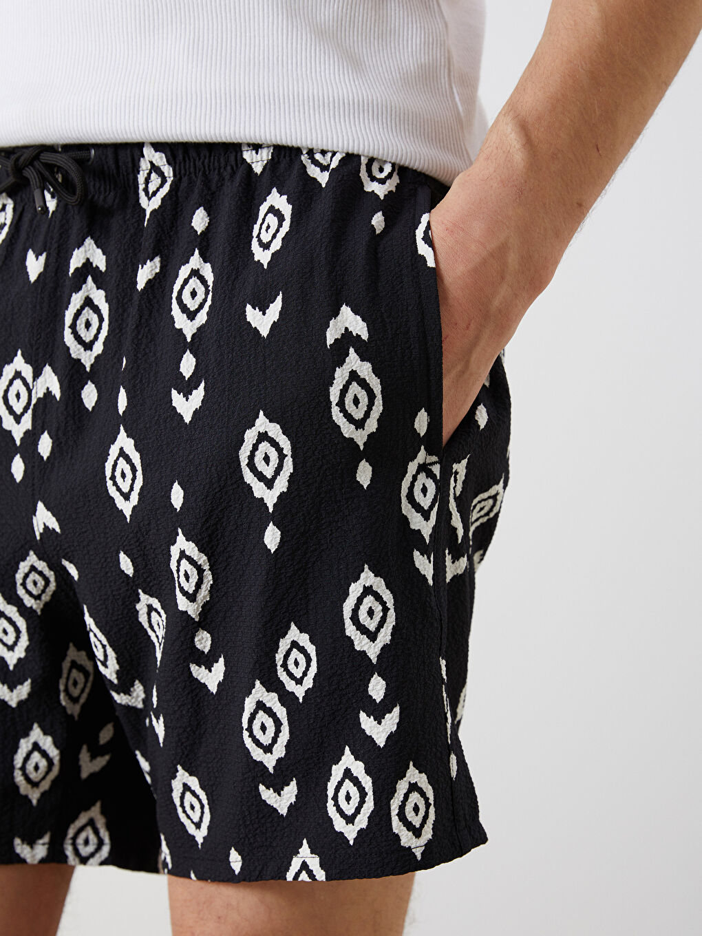 Short Patterned Men's Swimming Shorts -S5ED30Z8-LQJ