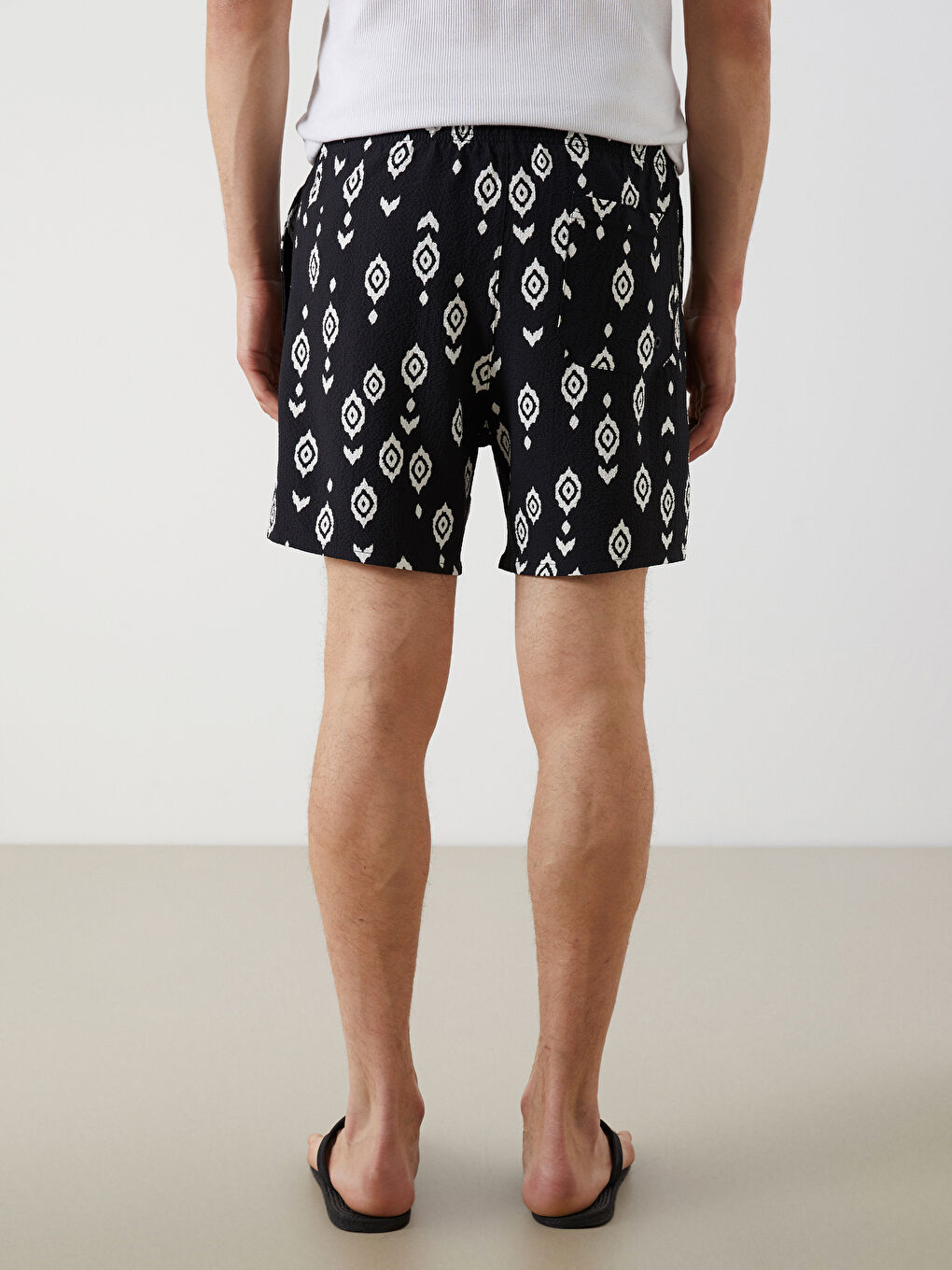 Short Patterned Men's Swimming Shorts -S5ED30Z8-LQJ