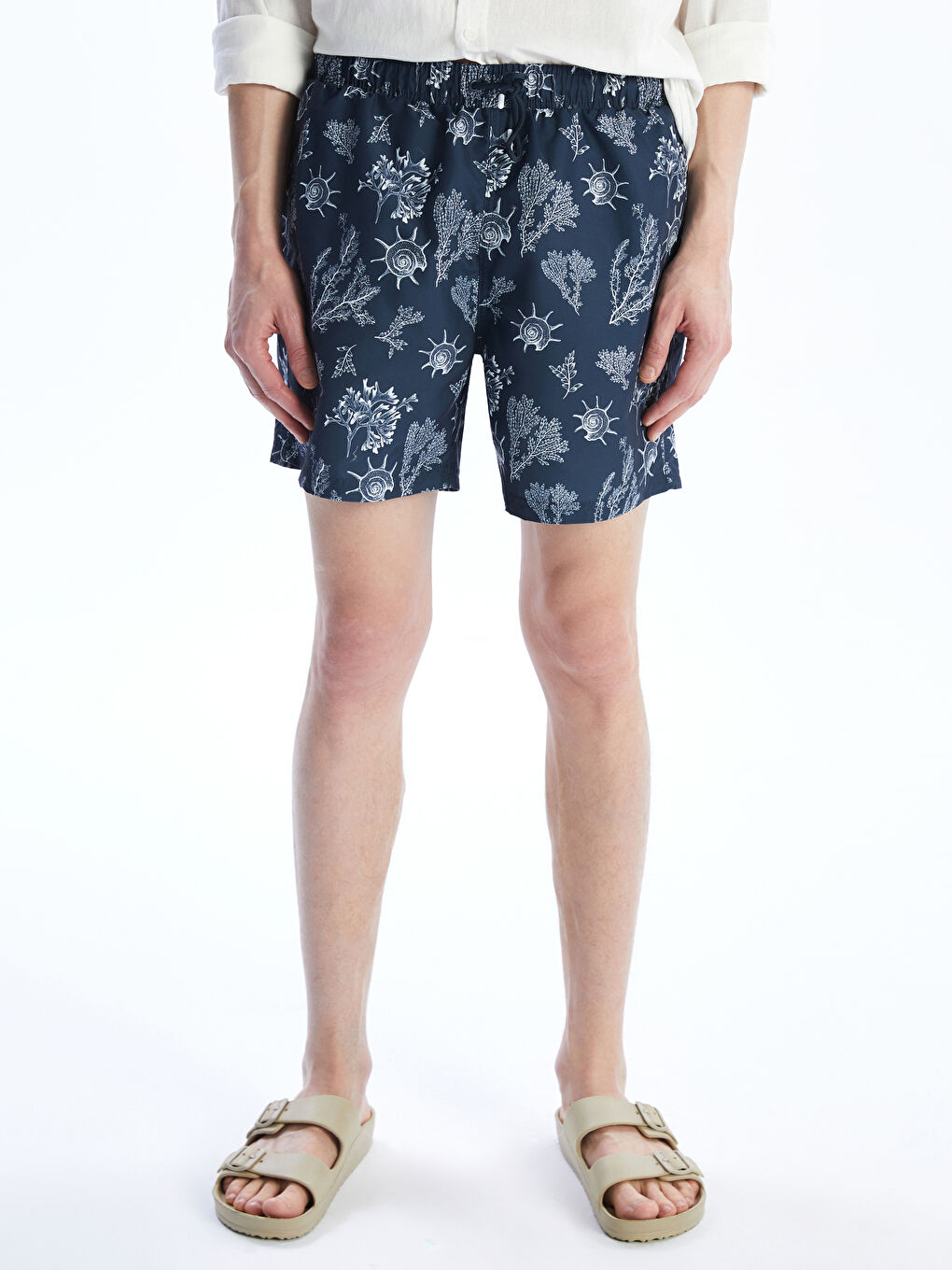 Short Patterned Men's Swimming Shorts -S5ED36Z8-LSJ