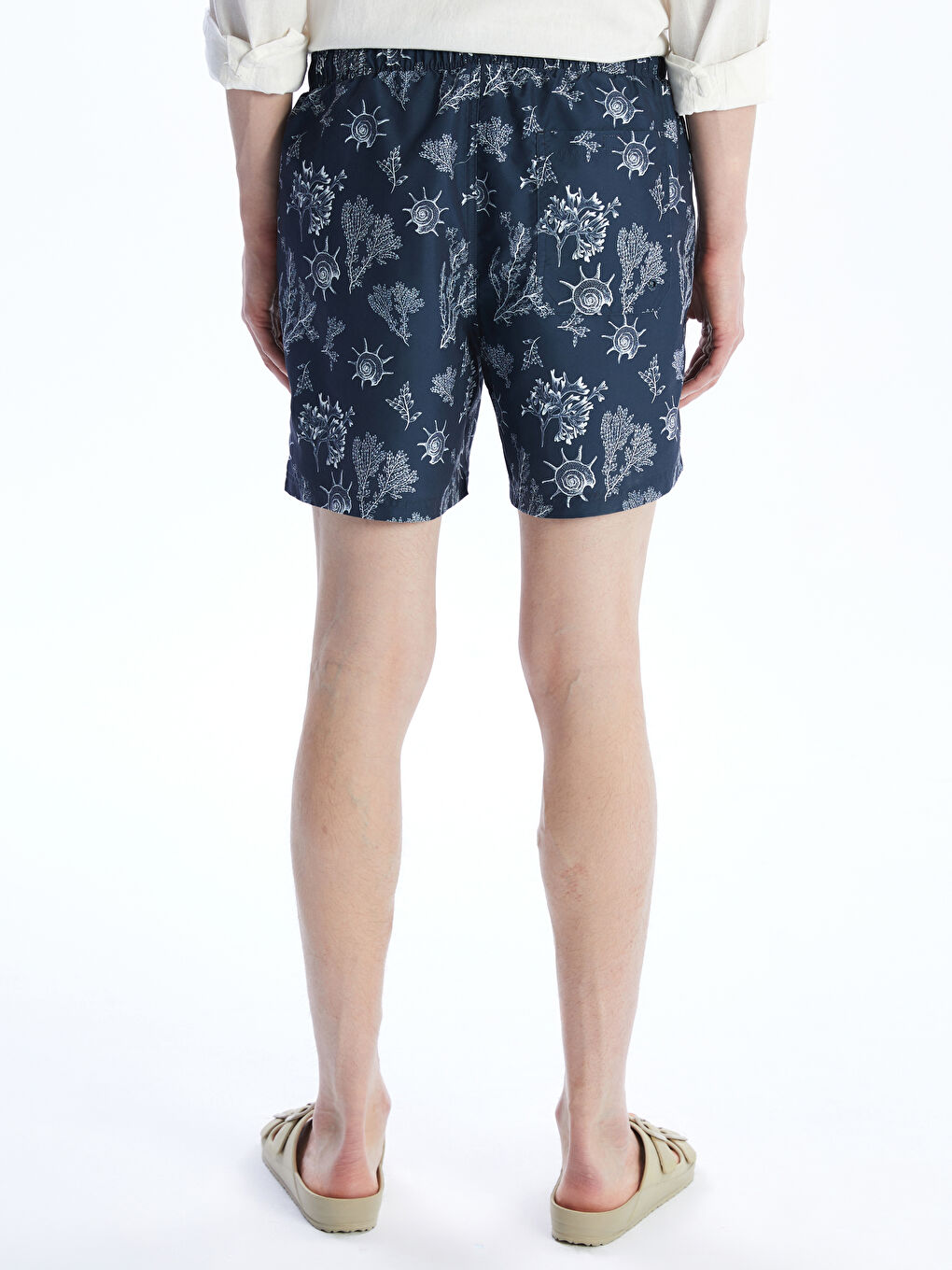 Short Patterned Men's Swimming Shorts -S5ED36Z8-LSJ