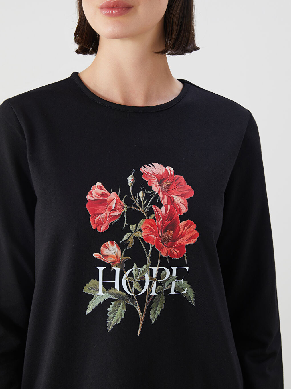 Crew Neck Printed Women's T-Shirt-2