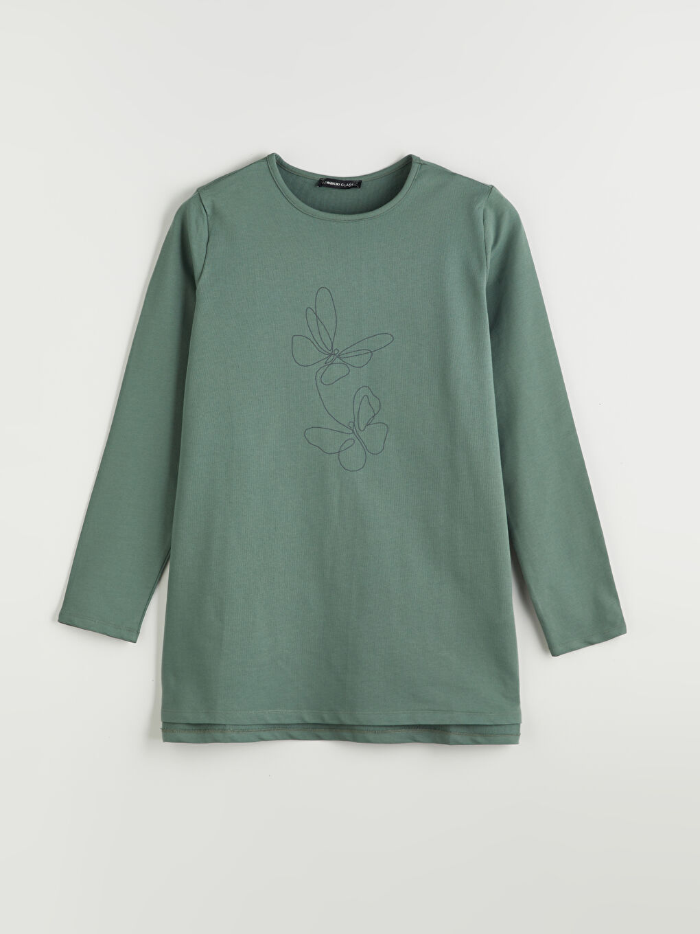 Crew Neck Printed Long Sleeve Women's T-Shirt -S5ED47Z8-GQQ
