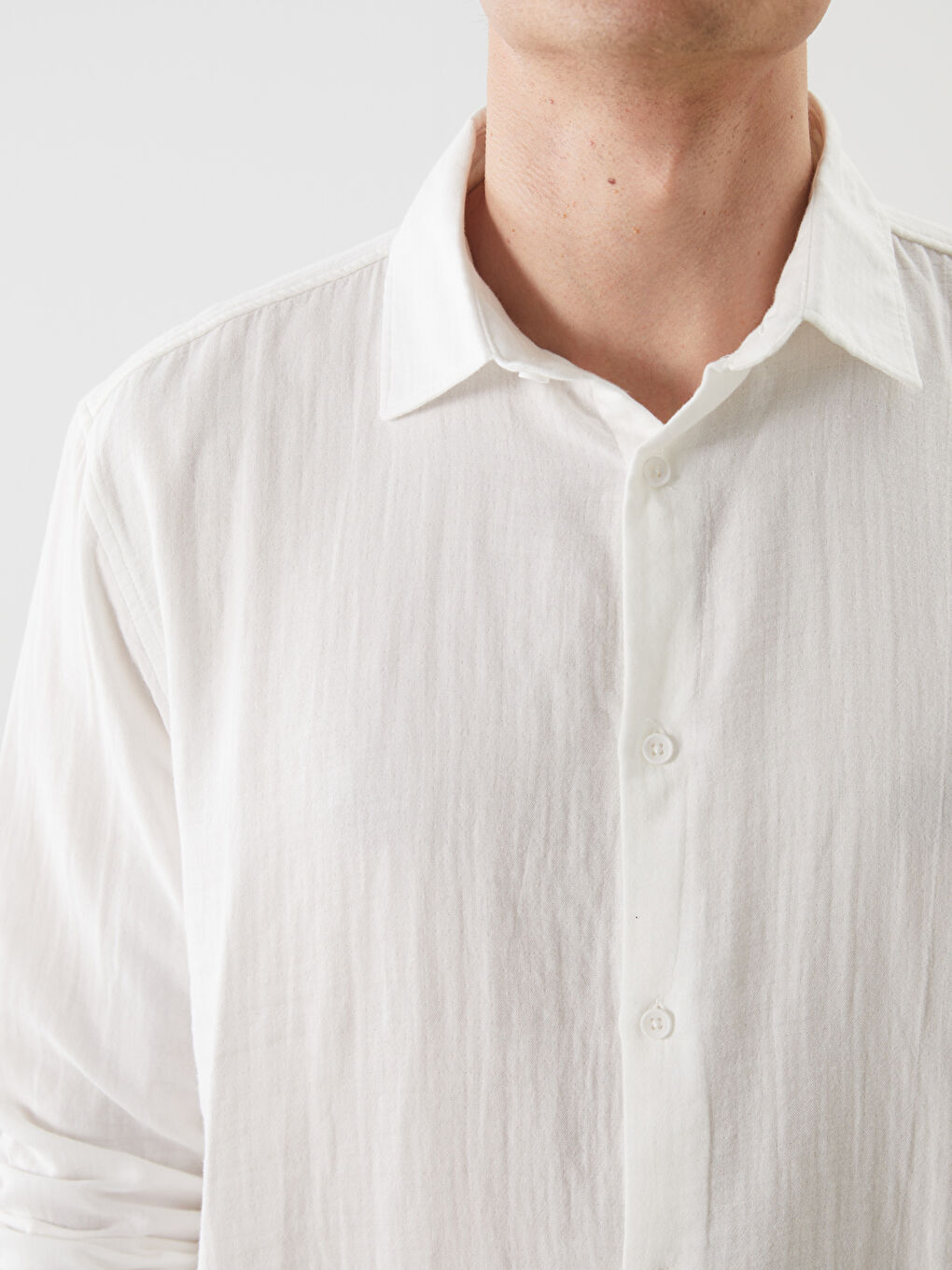 Relaxed Fit Long Sleeve Men's Shirt -S5ED54Z8-R9J