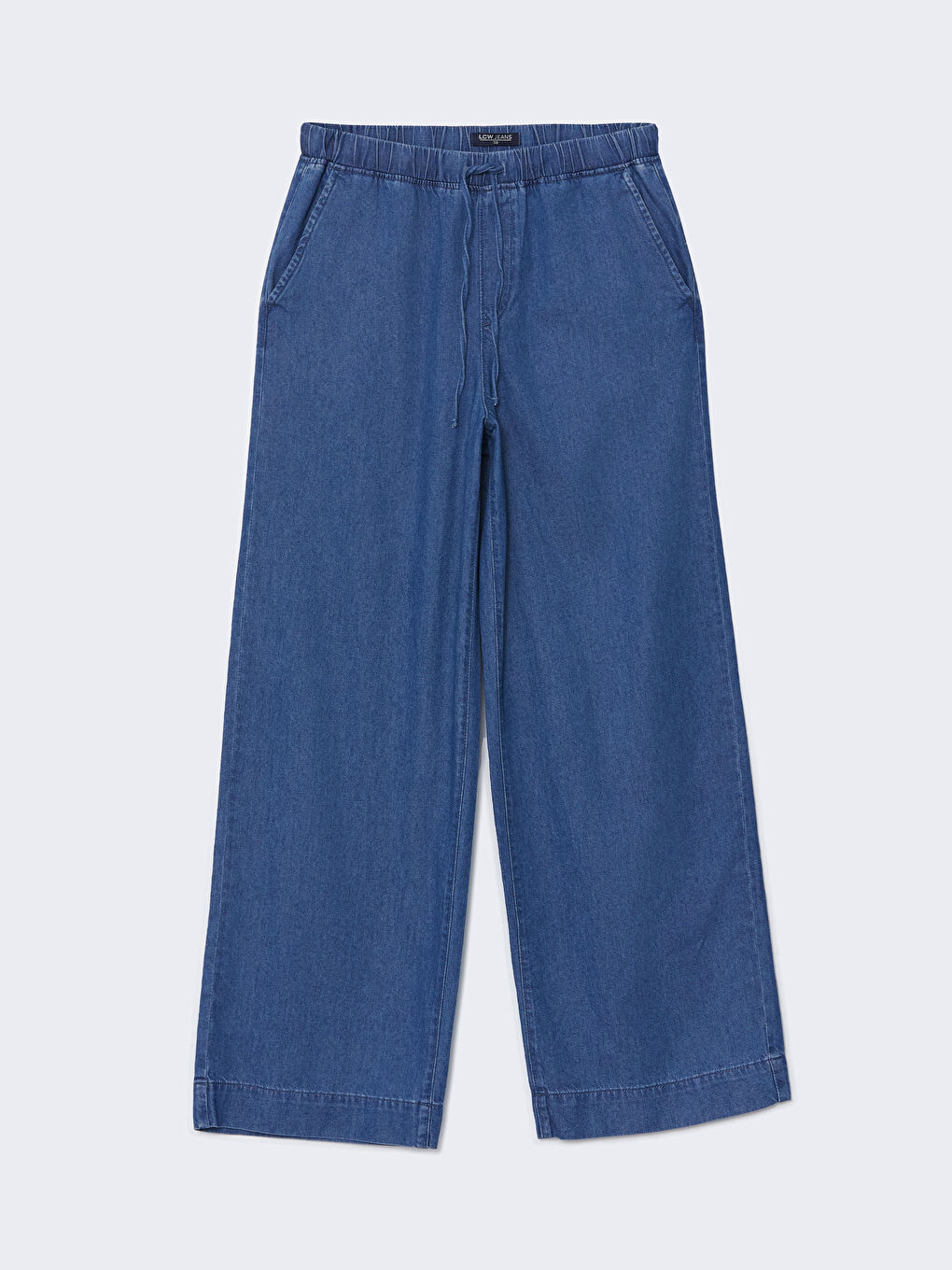 Elastic Waist Wide Leg Women's Jeans -S5ED56Z8-H45
