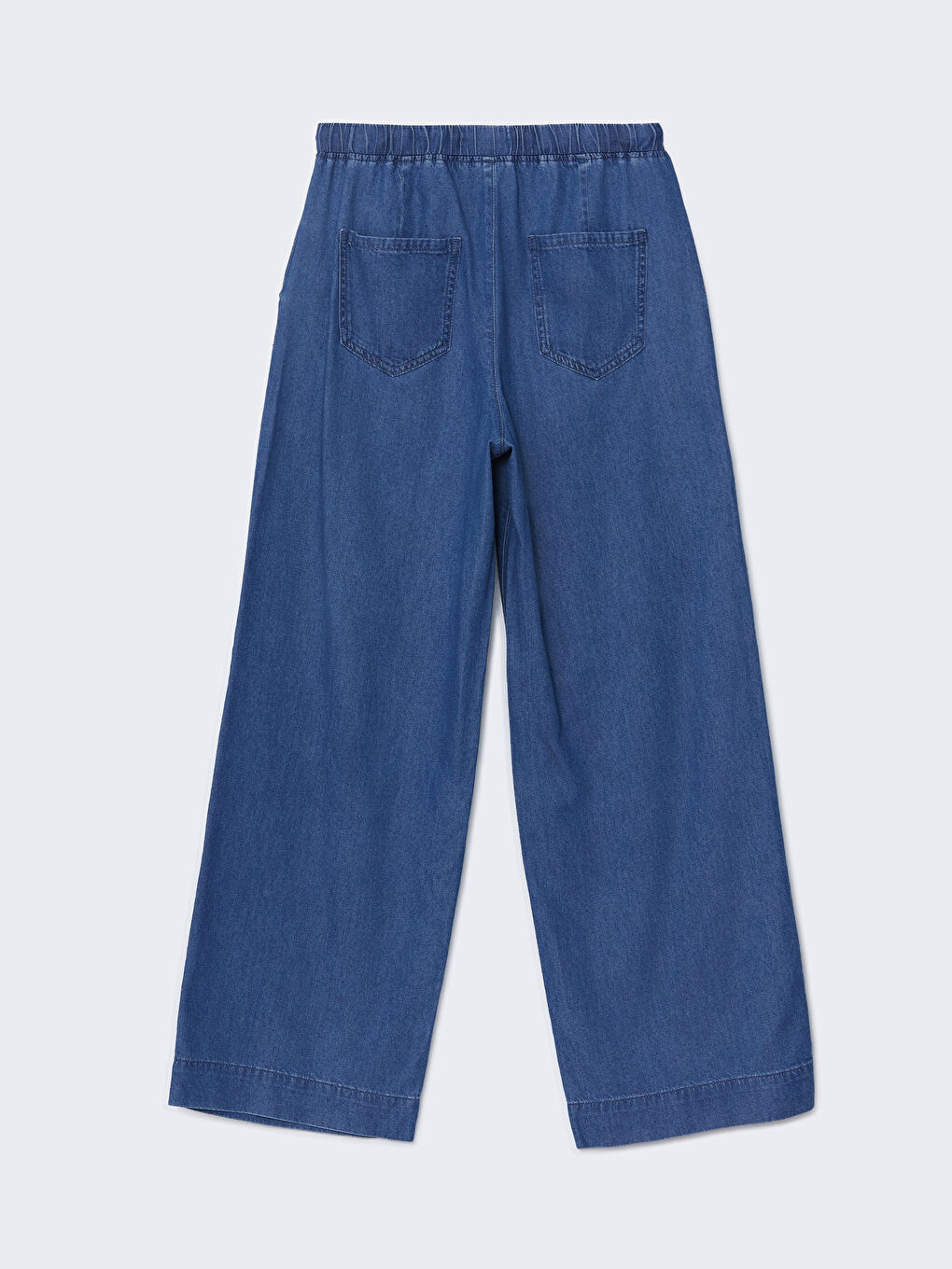 Elastic Waist Wide Leg Women's Jeans -S5ED56Z8-H45