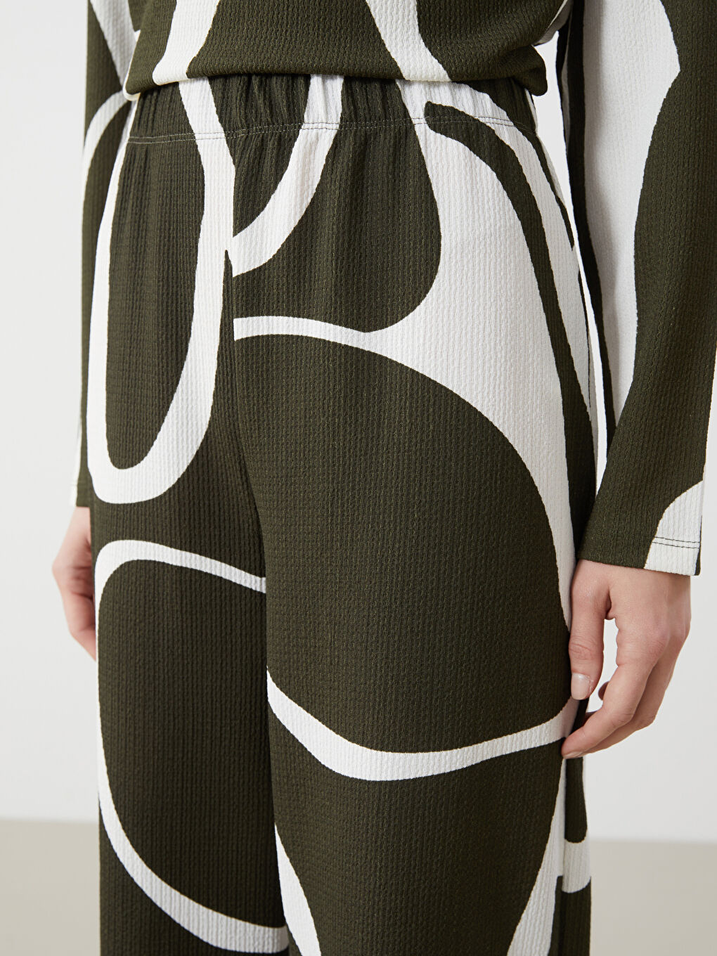 Elastic Waist Patterned Women's Trousers Skirt -S5ED73Z8-LS6
