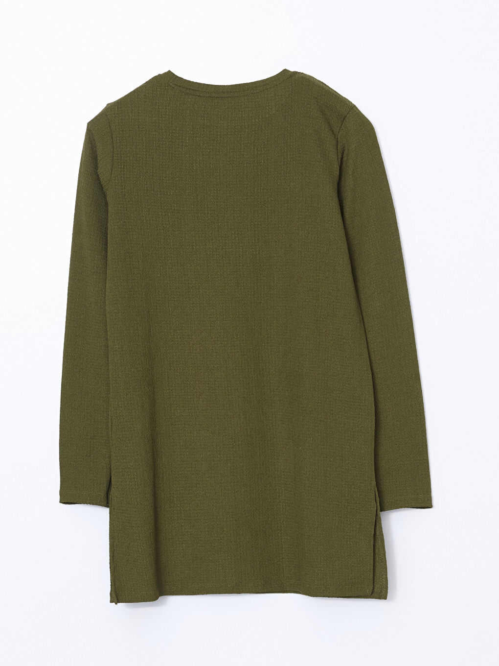 Crew Neck Textured Women's Tunic -S5ED75Z8-H0E
