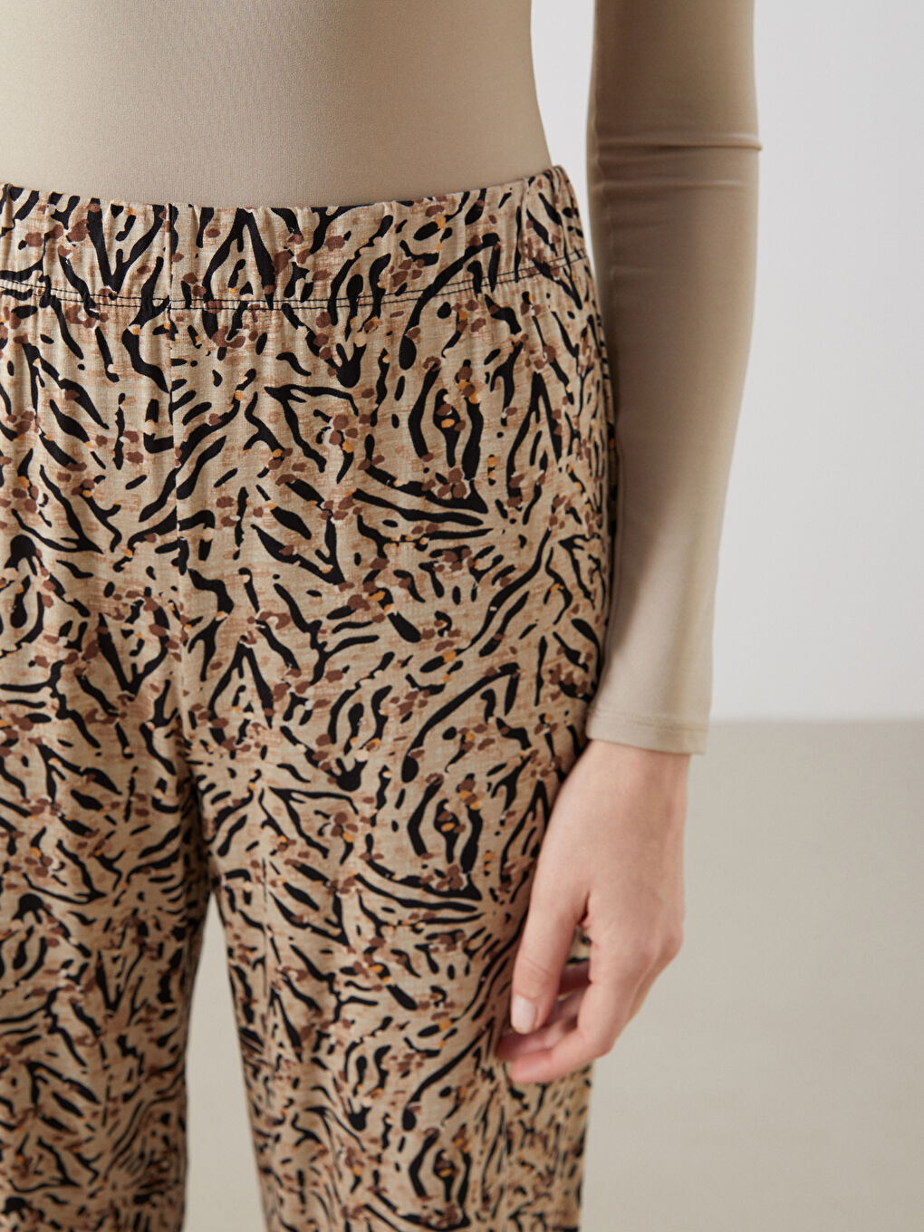 Elastic Waist Floral Women’S Capris -S5ED77Z8-LQB
