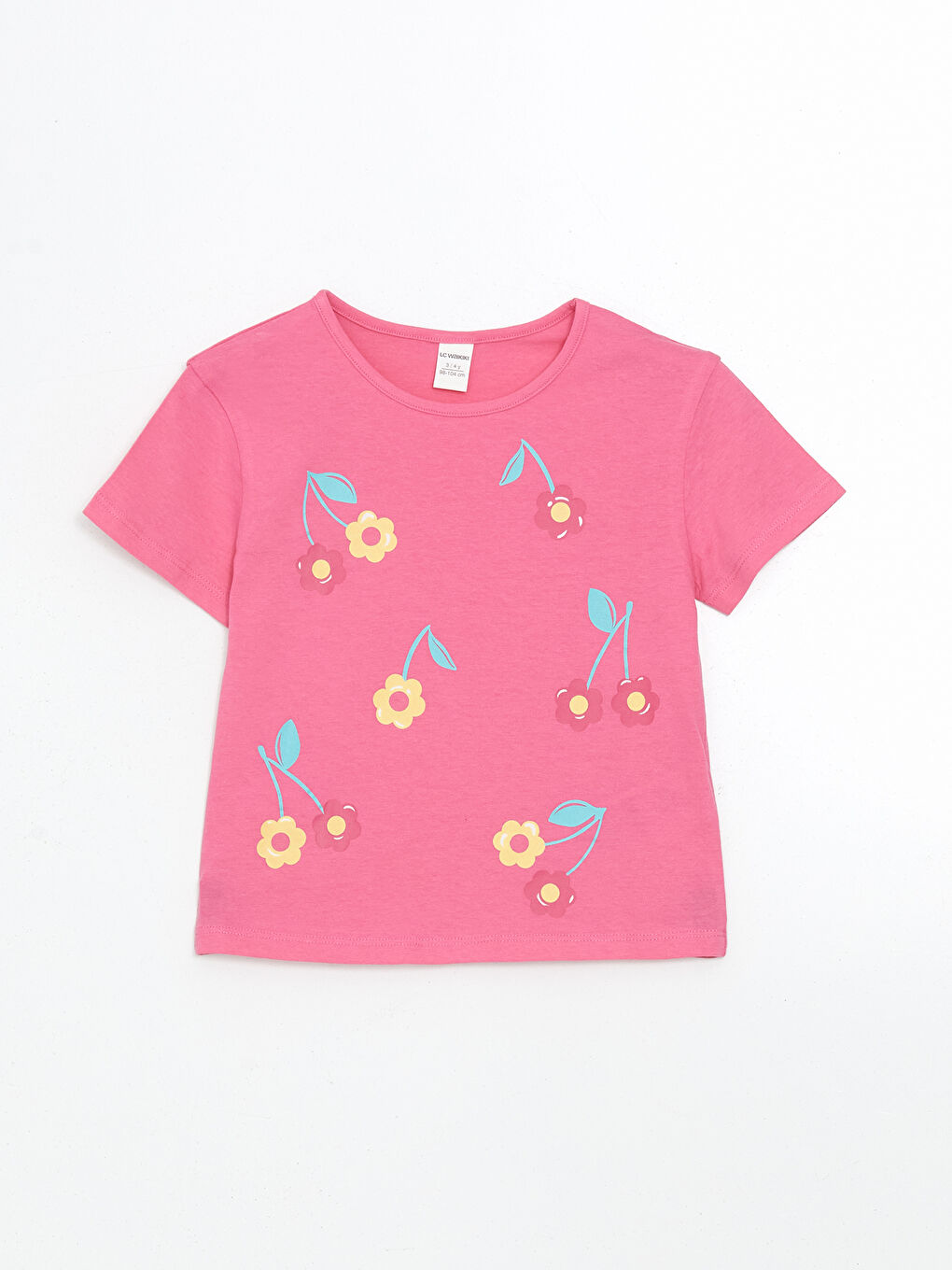 Printed Appliqued Girls' T-Shirt 2 Pack -S5ED80Z1-K6C