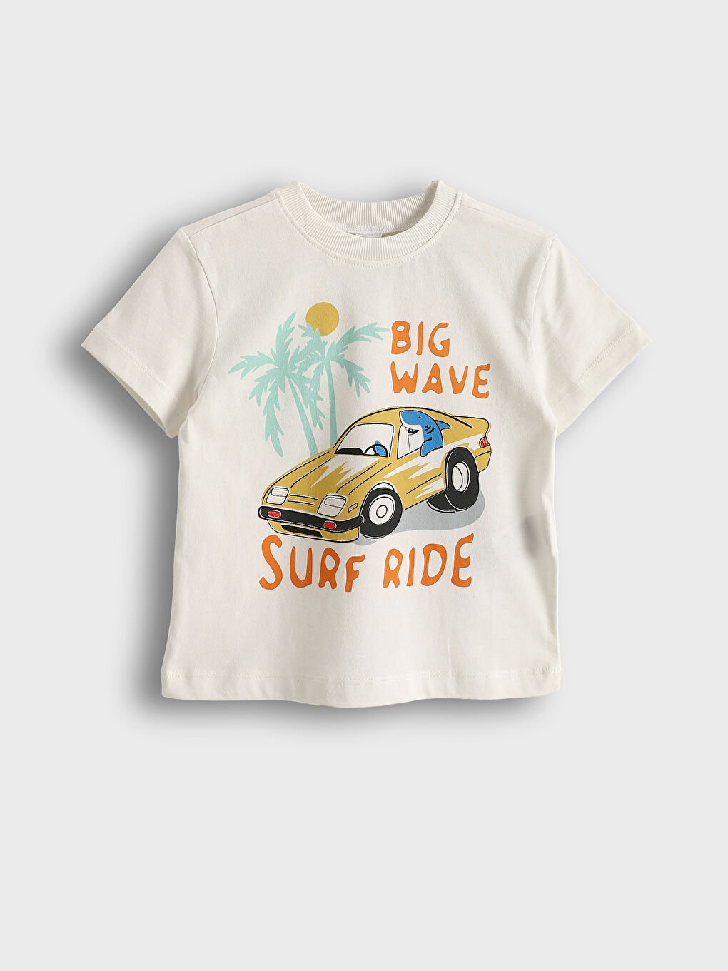 تيشيرت ياقة دائرية مطبوع للأولاد - مجموعة من 2-2