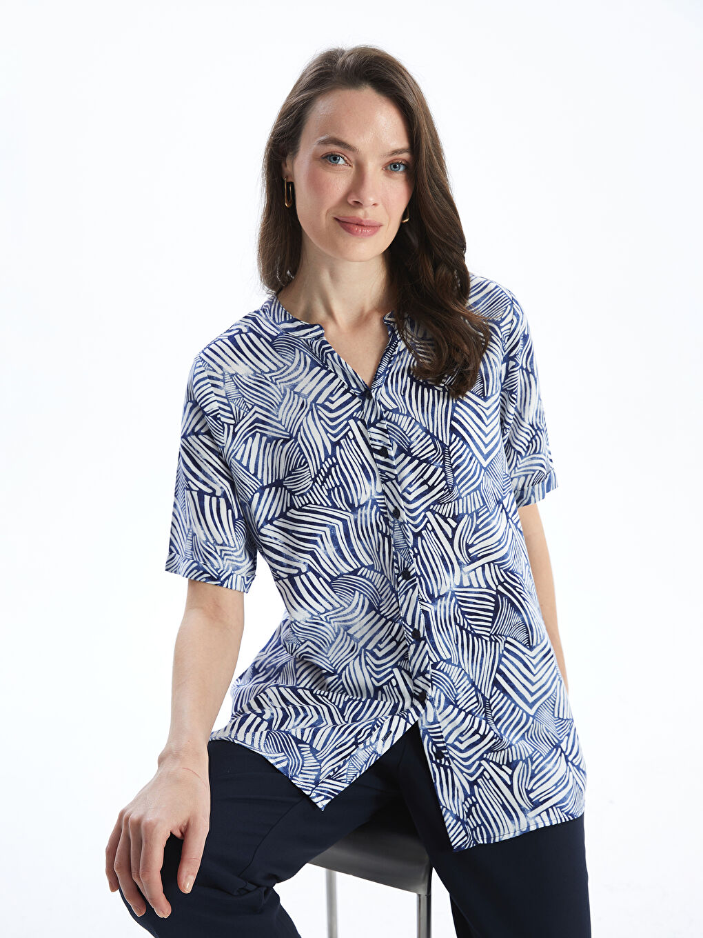 Regular Fit Women's Shirt -S5EE16Z8-LSJ