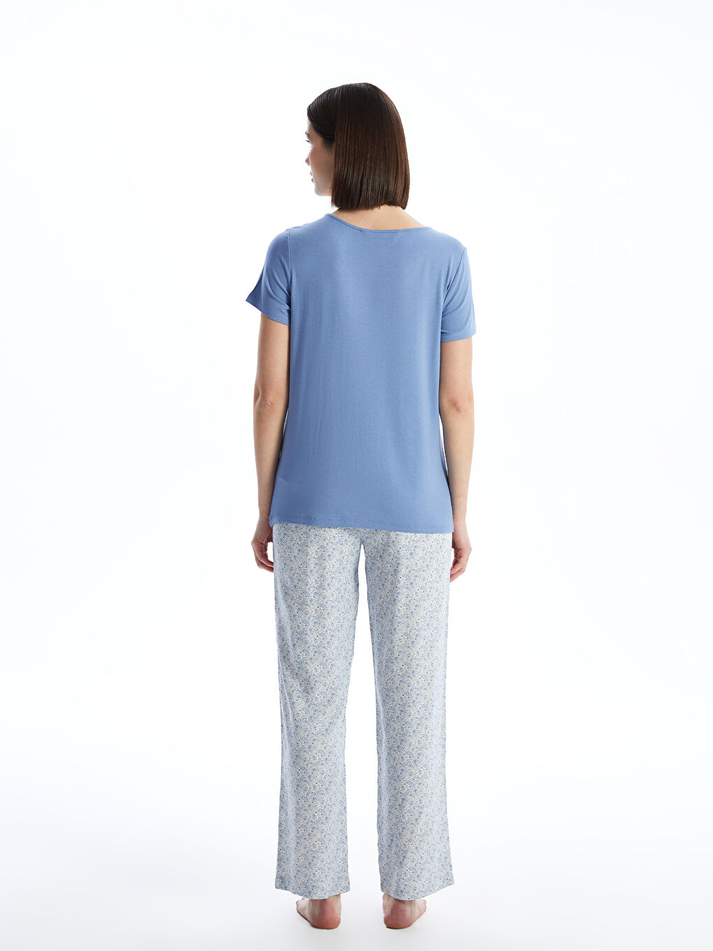 U-Neck Printed Women’S Pajama Set -S5EE42Z8-LQK