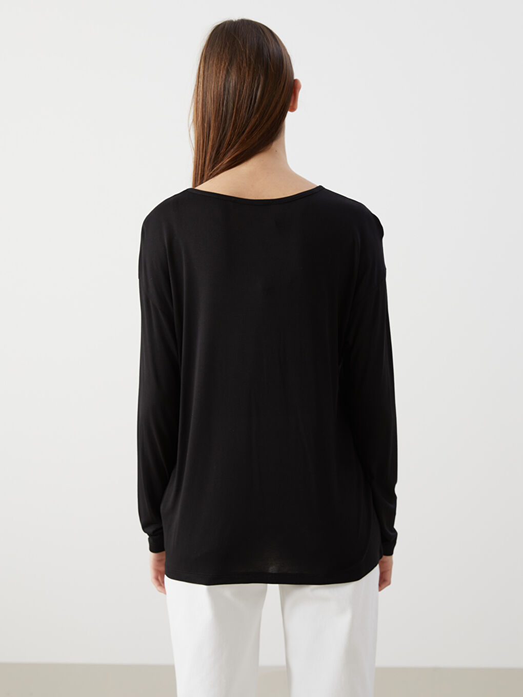 LCW ECO Crew Neck Rhinestone Embellished Women's T-Shirt -S5EE66Z8-CVL