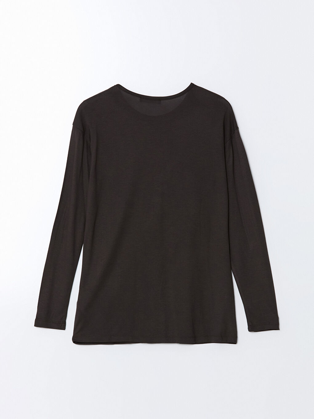 Kahverengi Bisiklet Yaka Çiçekli Kadın Tişört-5