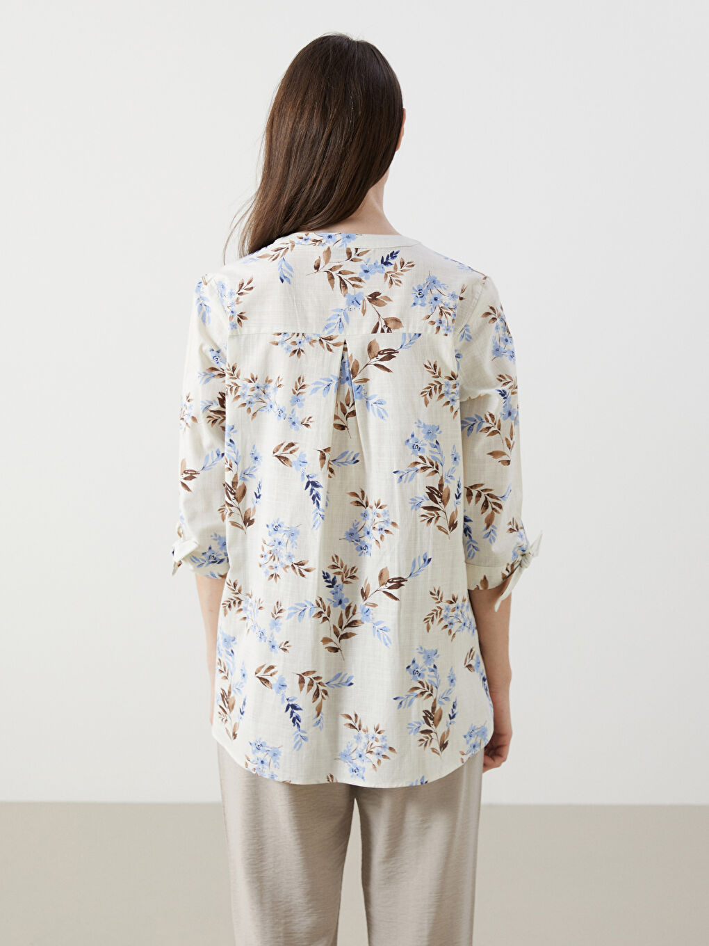 Regular Fit Women's Shirt with Ruching -S5EE87Z8-LRA