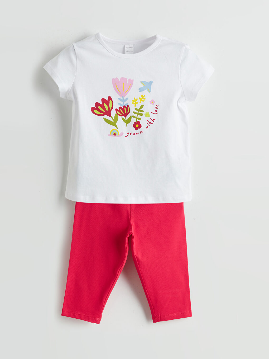 Floral Girls' Jersey T-Shirt and Shorts 2 Pack -S5EF00Z1-Q6K