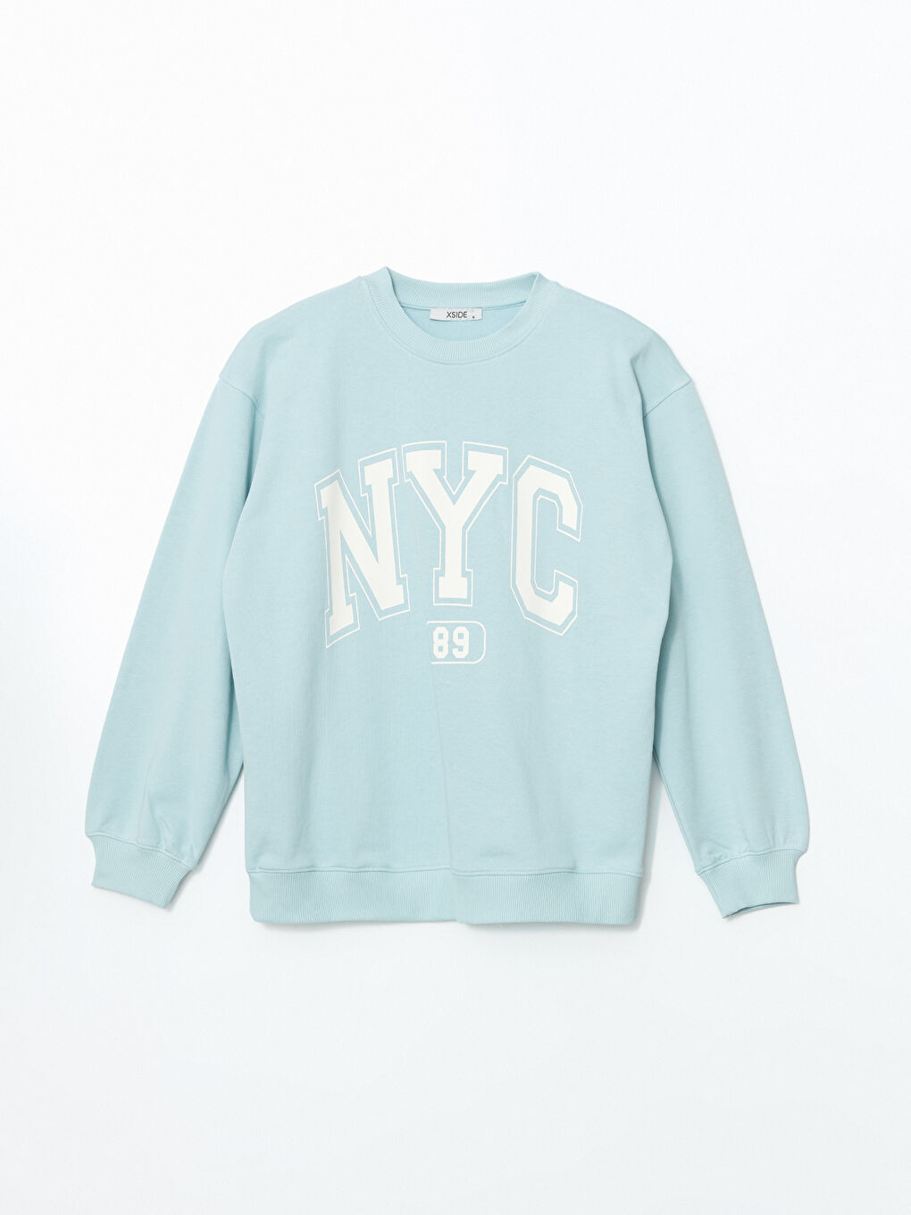 Crew Neck Printed Oversize Women's Sweatshirt-4