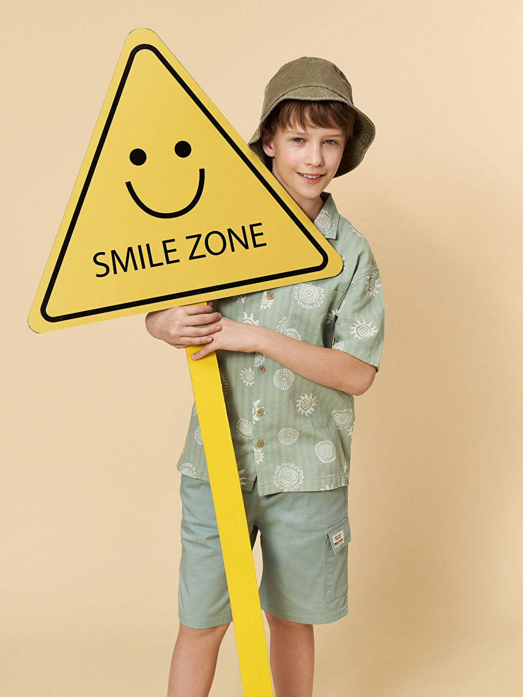 Patterned Boys' Shirt -S5EF04Z4-LRL