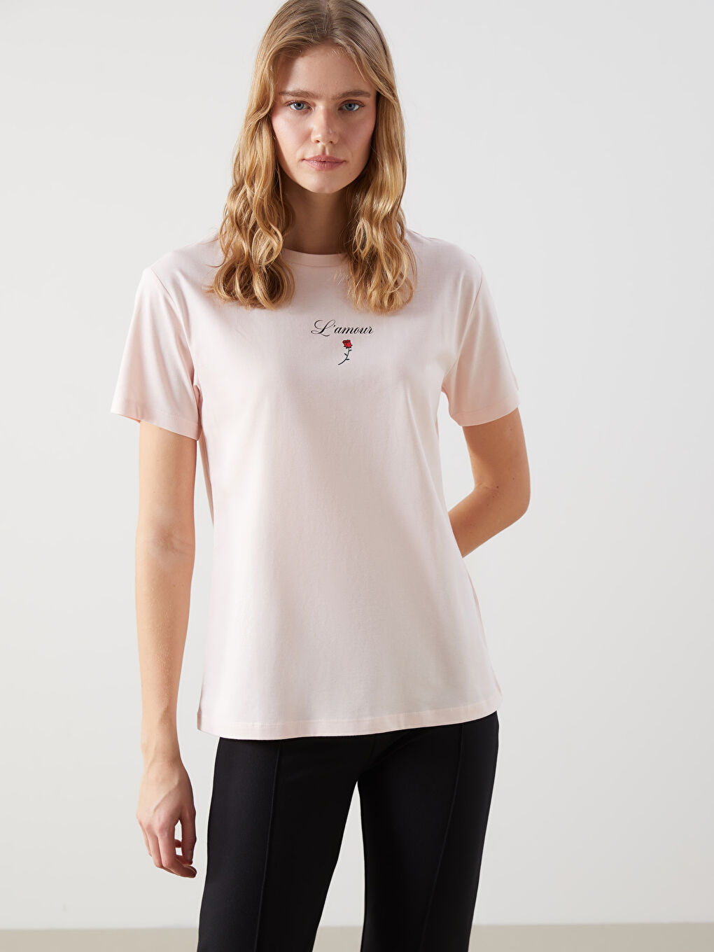Crew Neck Printed Jersey Women's T-Shirt -S5EF11Z8-FUT