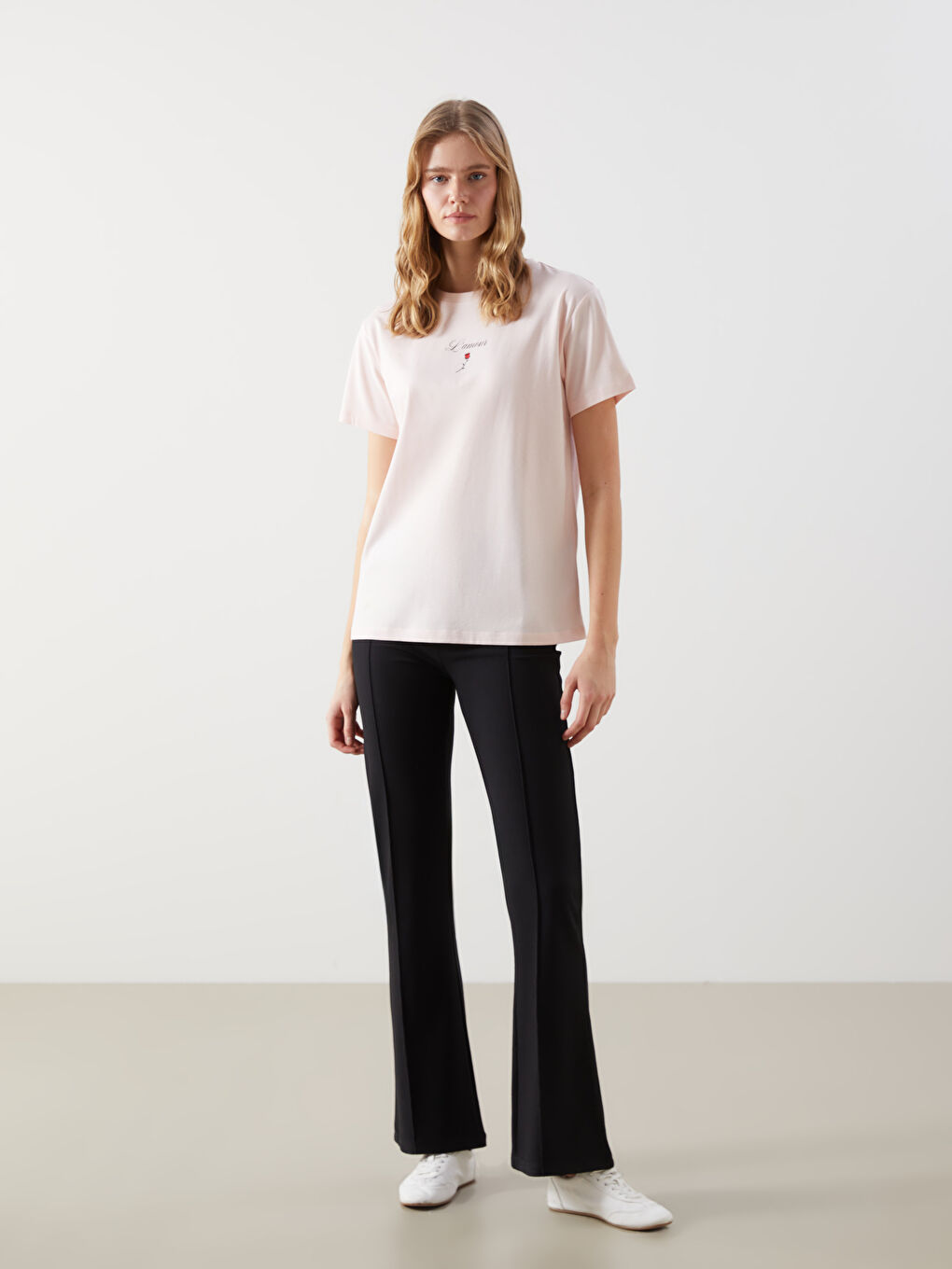 Crew Neck Printed Jersey Women's T-Shirt -S5EF11Z8-FUT