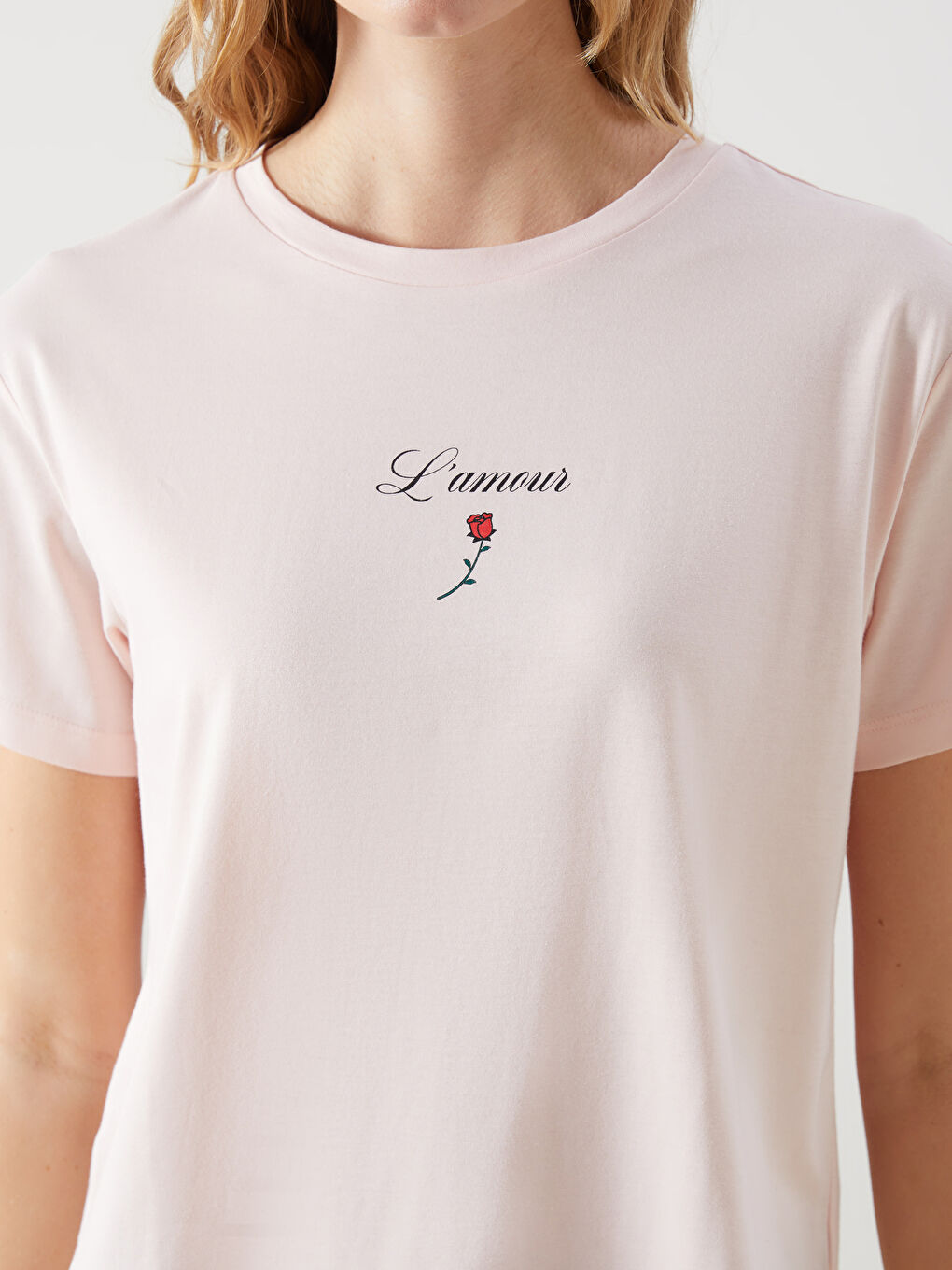 Crew Neck Printed Jersey Women's T-Shirt -S5EF11Z8-FUT
