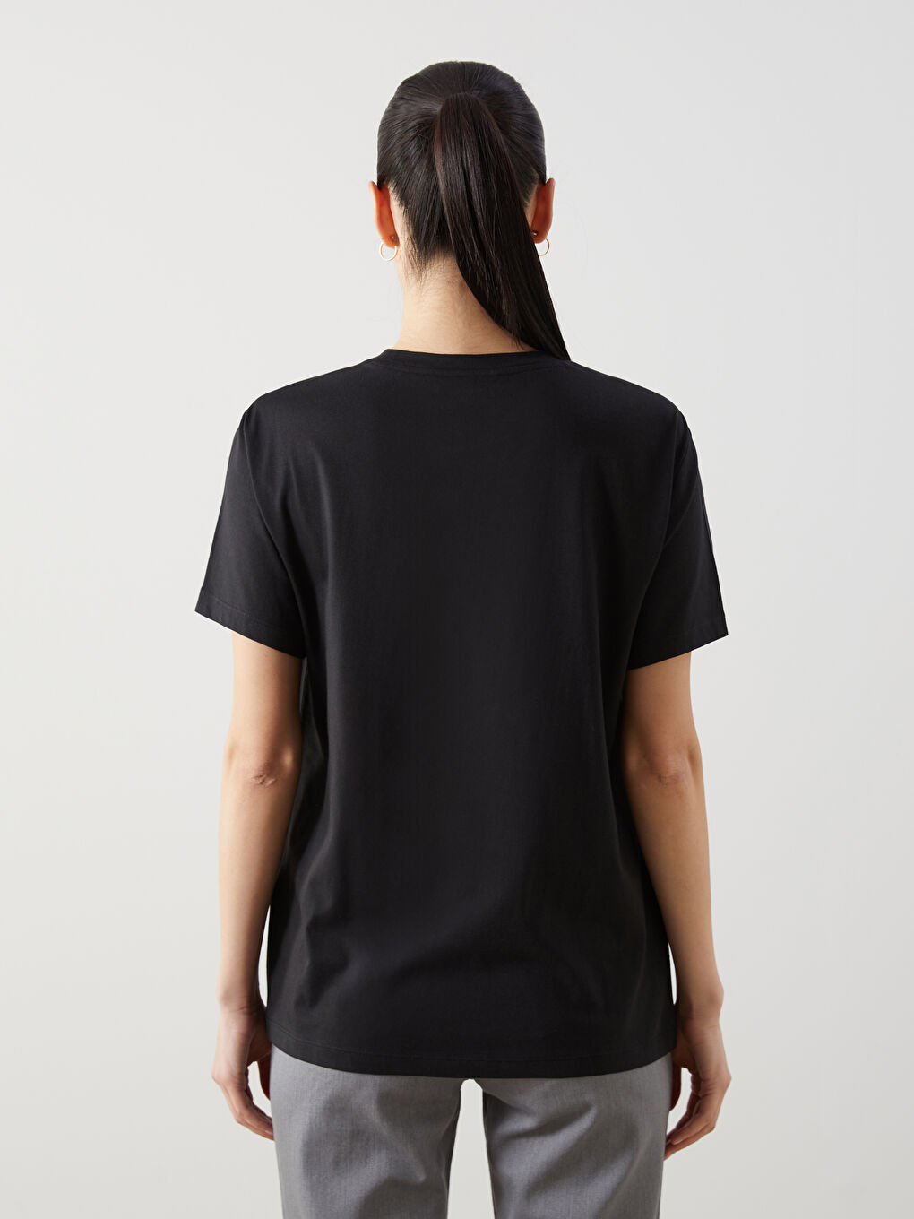 Crew Neck Printed Women's T-Shirt -S5EF12Z8-CVL