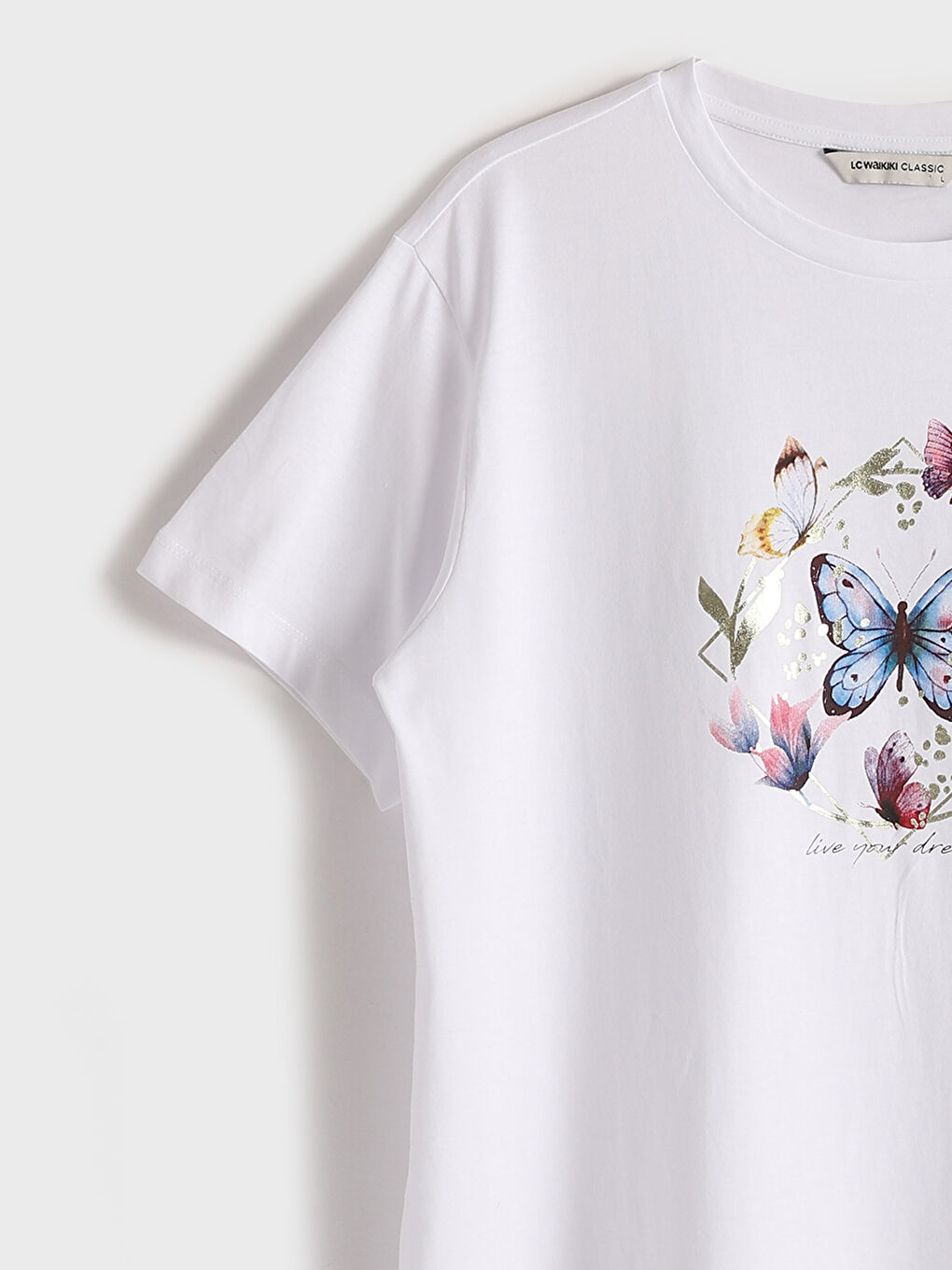 Crew Neck Printed Women's T-Shirt -S5EF12Z8-Q6K