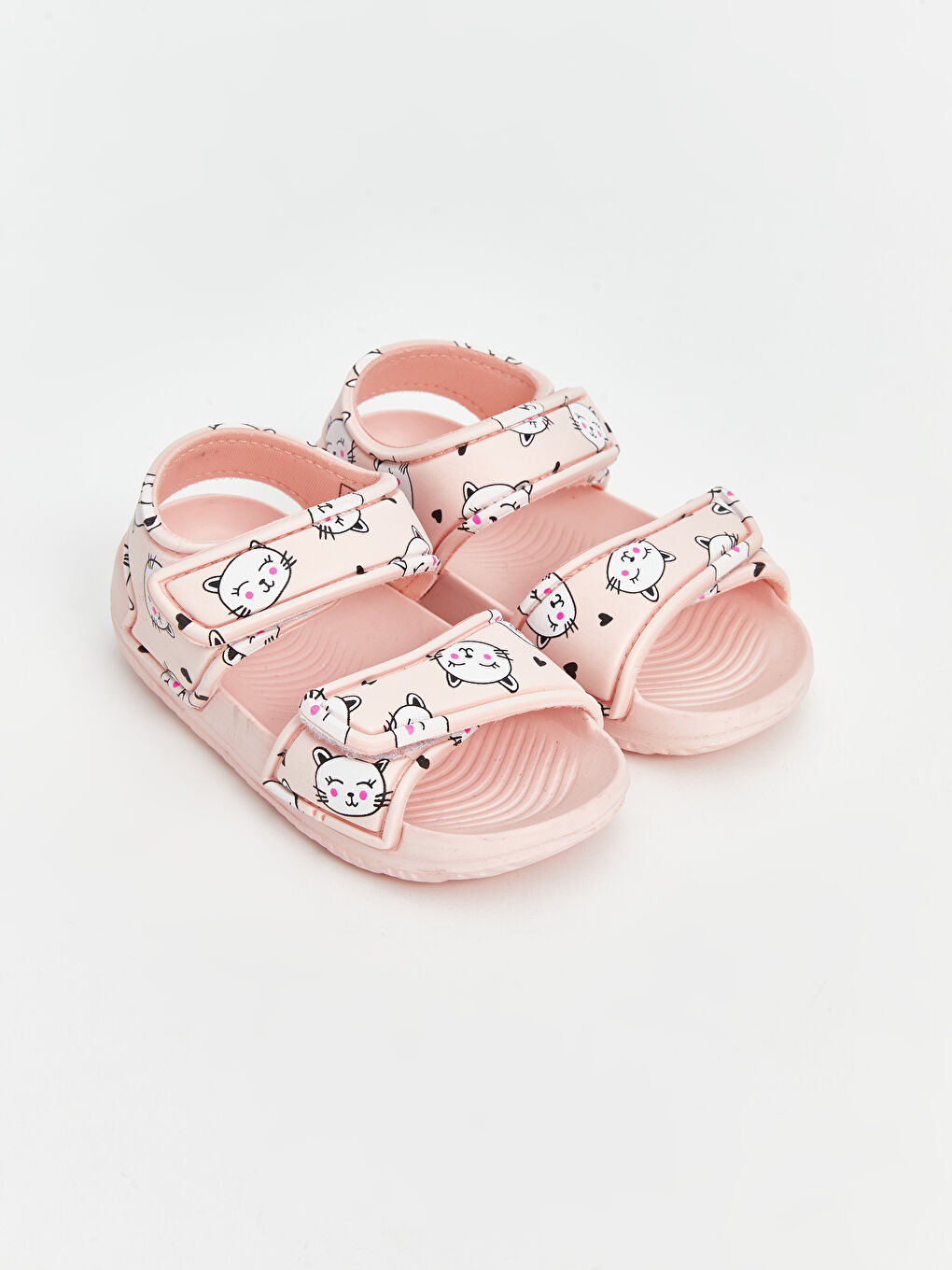 Printed Hook and Loop Closure Baby Girl Sandals -S5EF21Z1-DMQ