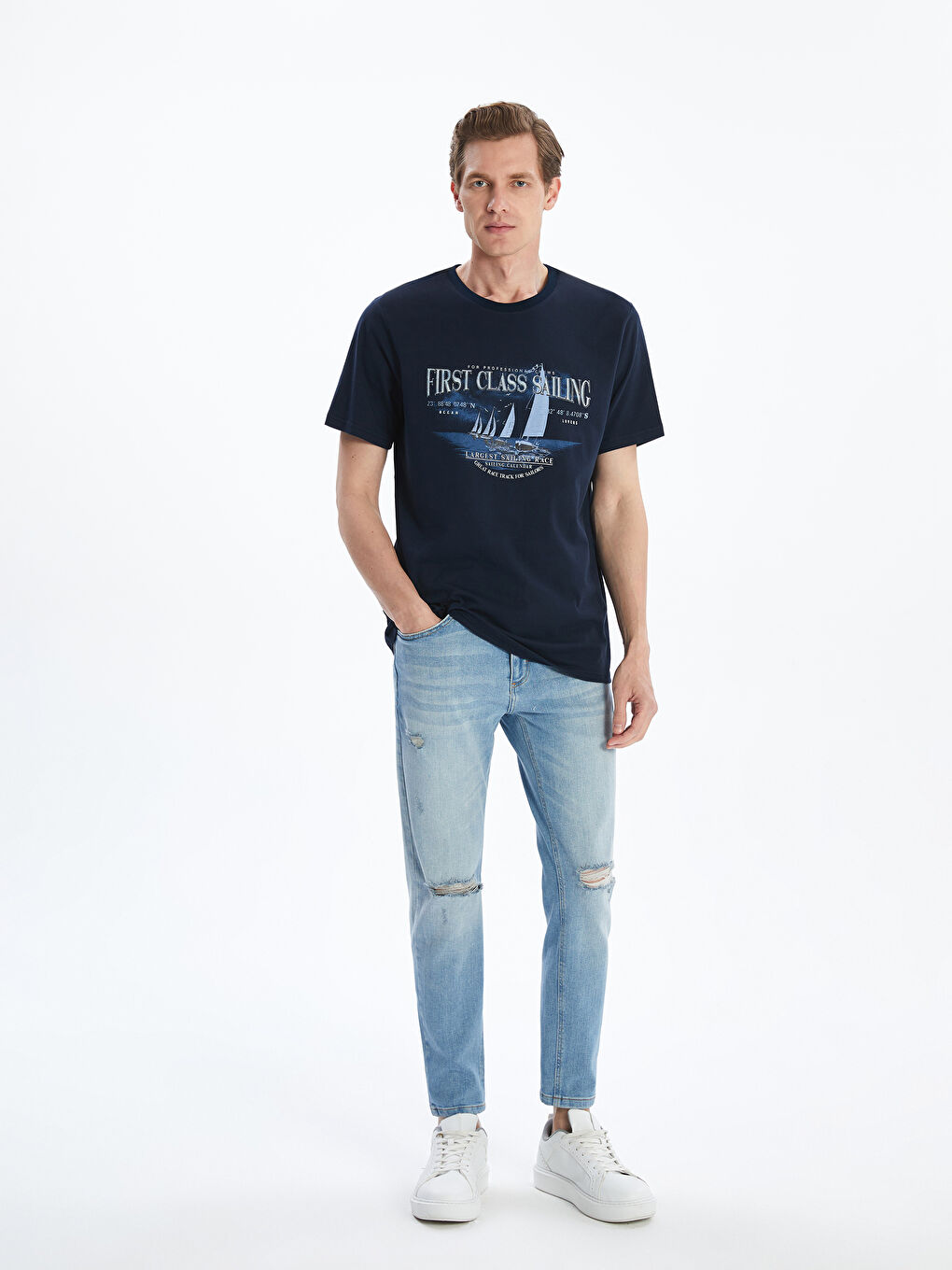 Crew Neck Printed Men's T-Shirt-1