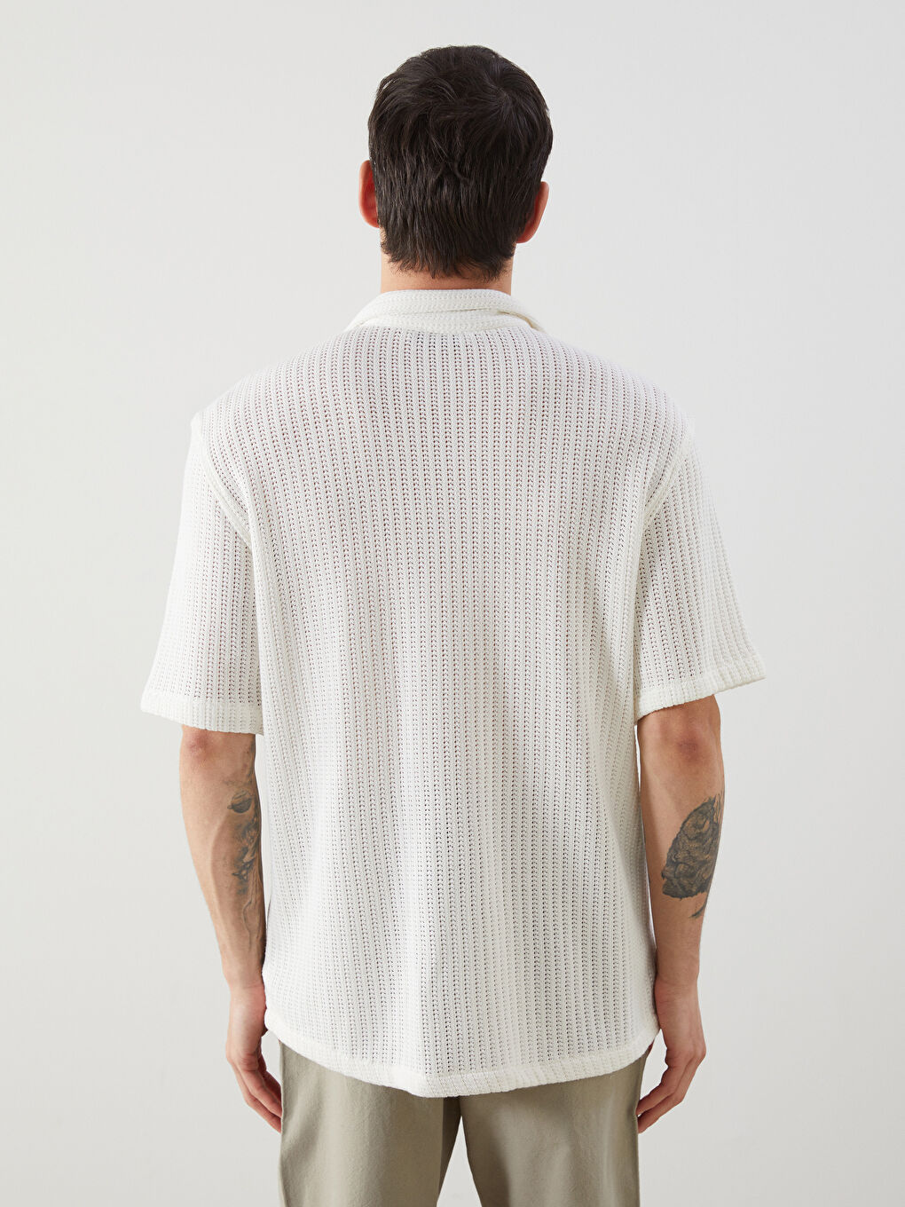 Loose Fit Knitted Men's Shirt -S5EF48Z8-FT0