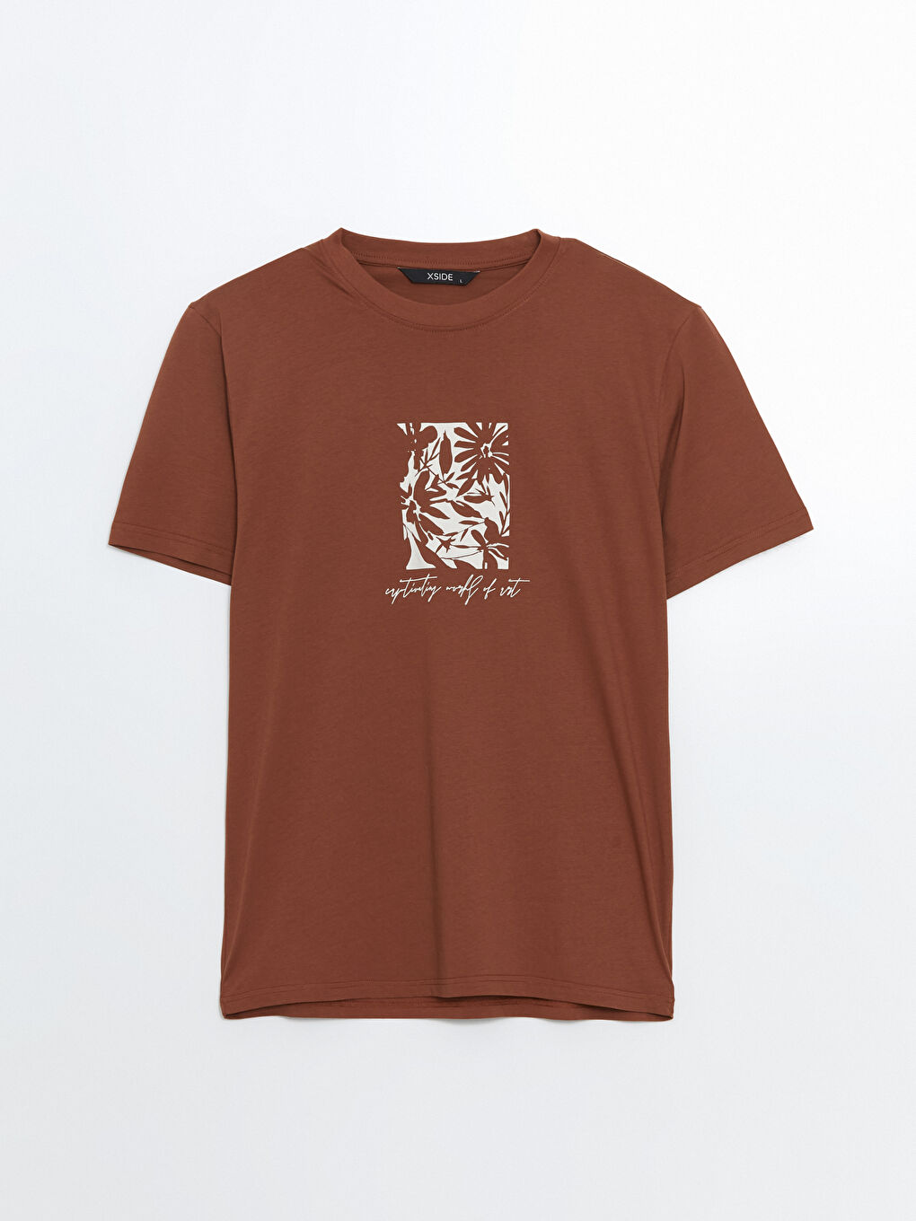 XSIDE Crew Neck Printed Men's T-Shirt -S5EF50Z8-VKH