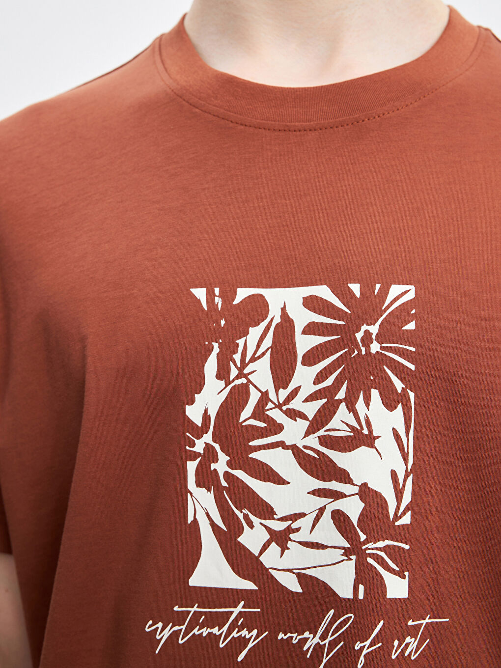 XSIDE Crew Neck Printed Men's T-Shirt -S5EF50Z8-VKH
