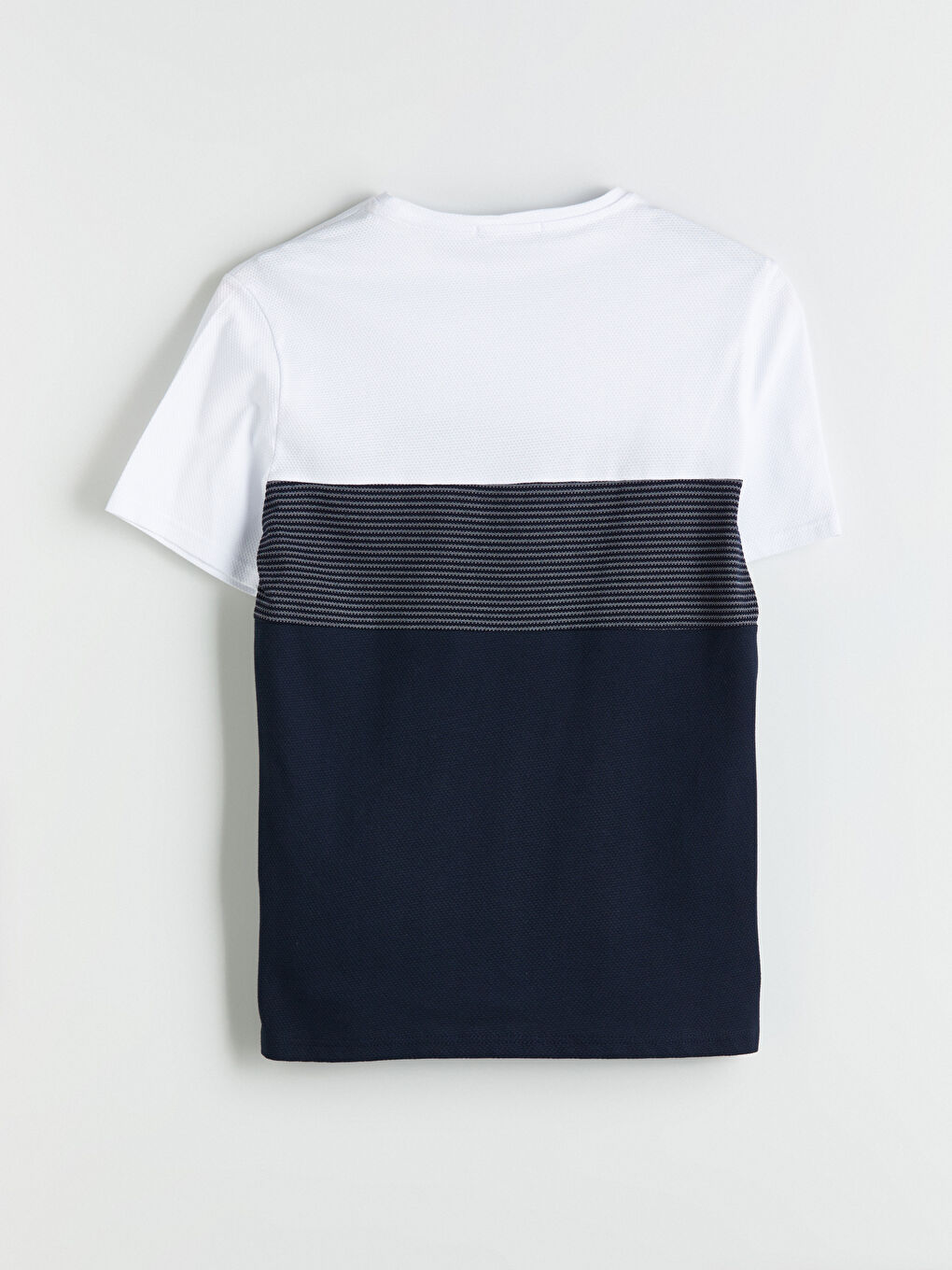 T-shirt pour Hommes en Piqué à Bloc de Couleurs avec Col Rond-5