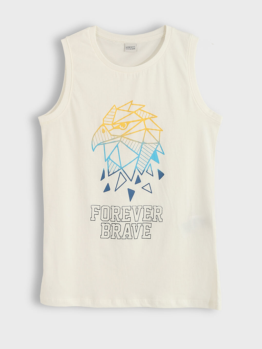 تيشيرت بدون أكمام بياقة دائرية للأولاد